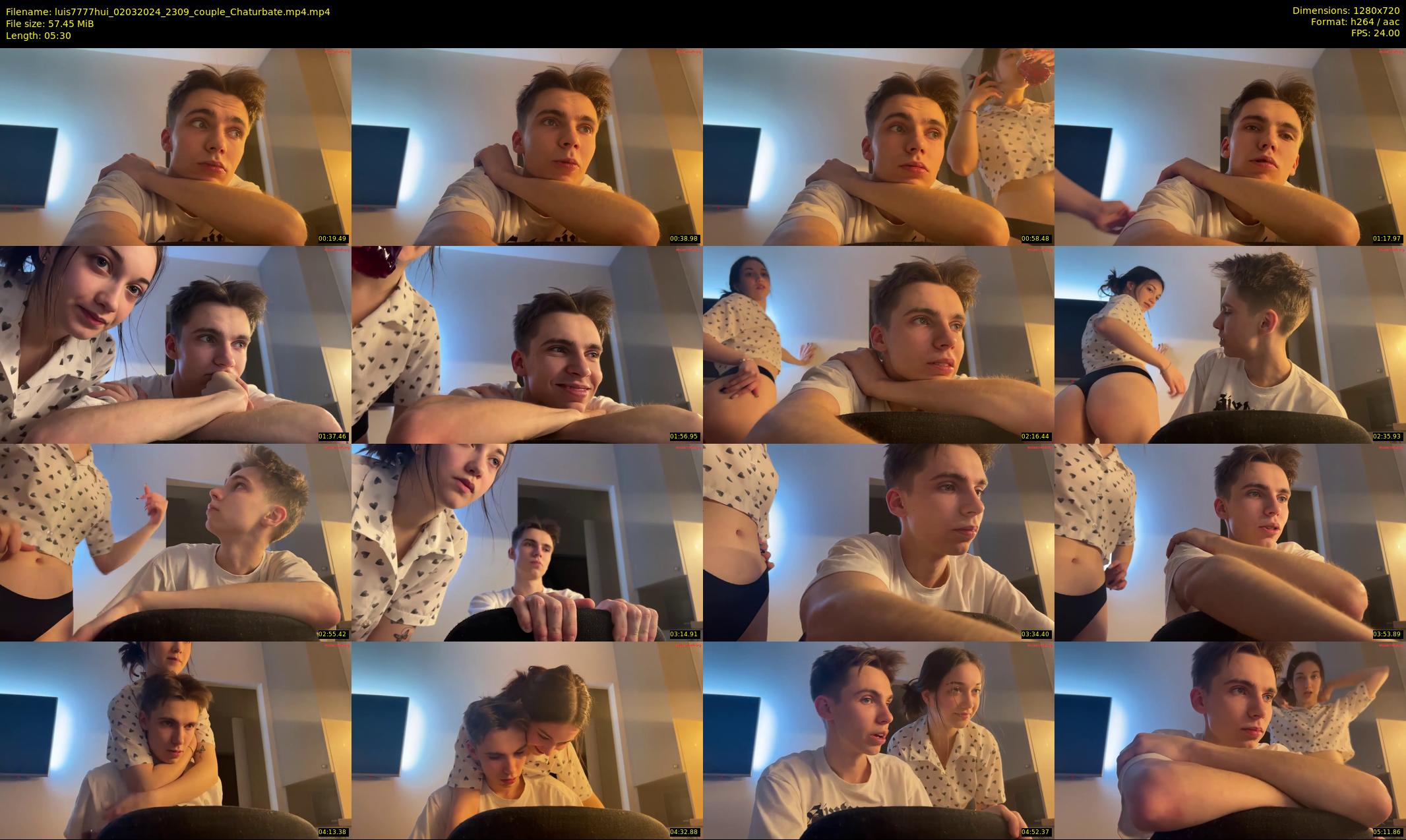 luis7777hui — 6 minute Chaturbate couple cam show recording, 720p, Mar 2, 2024