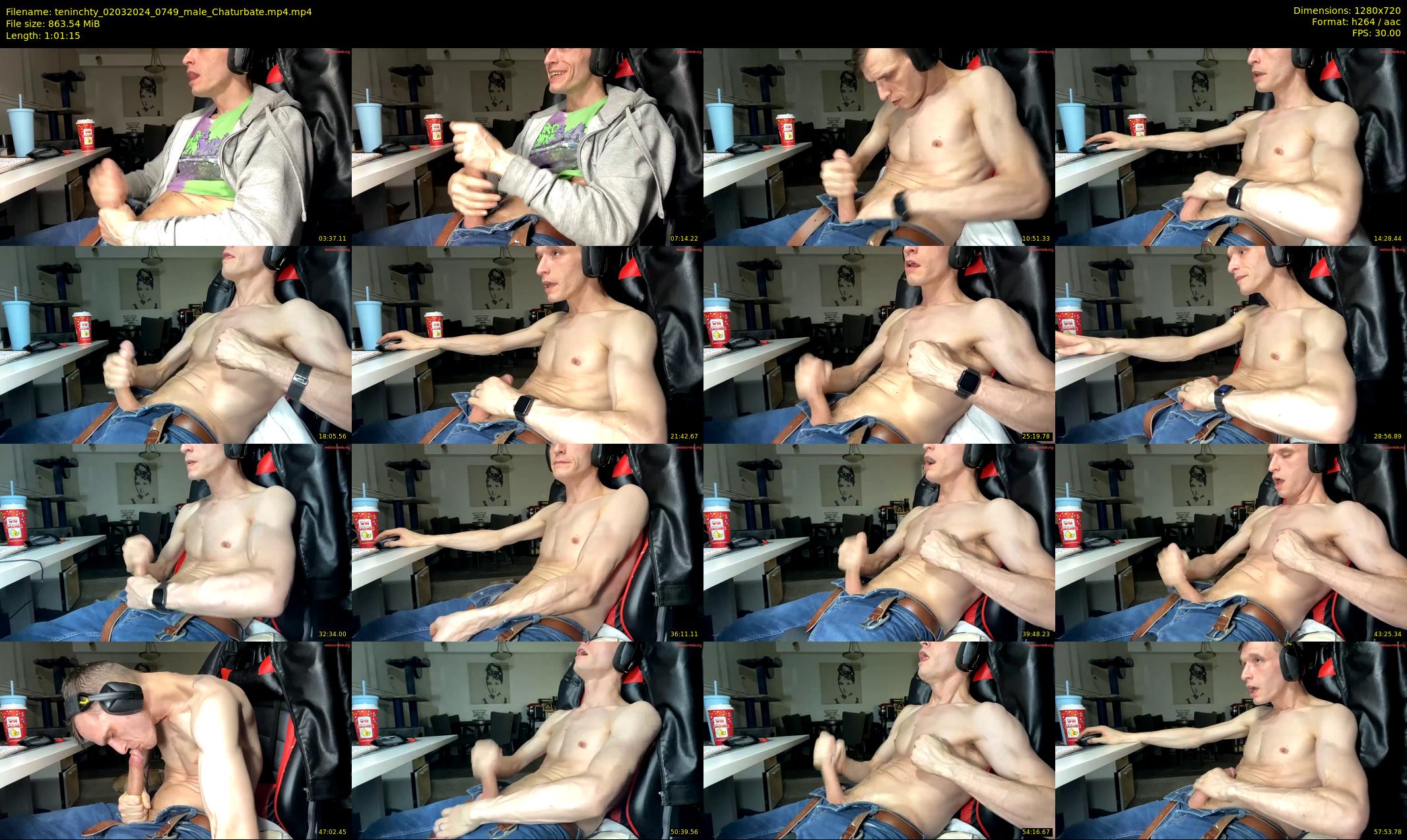 teninchty — 62 minute Chaturbate male cam show recording, 720p, Mar 2, 2024