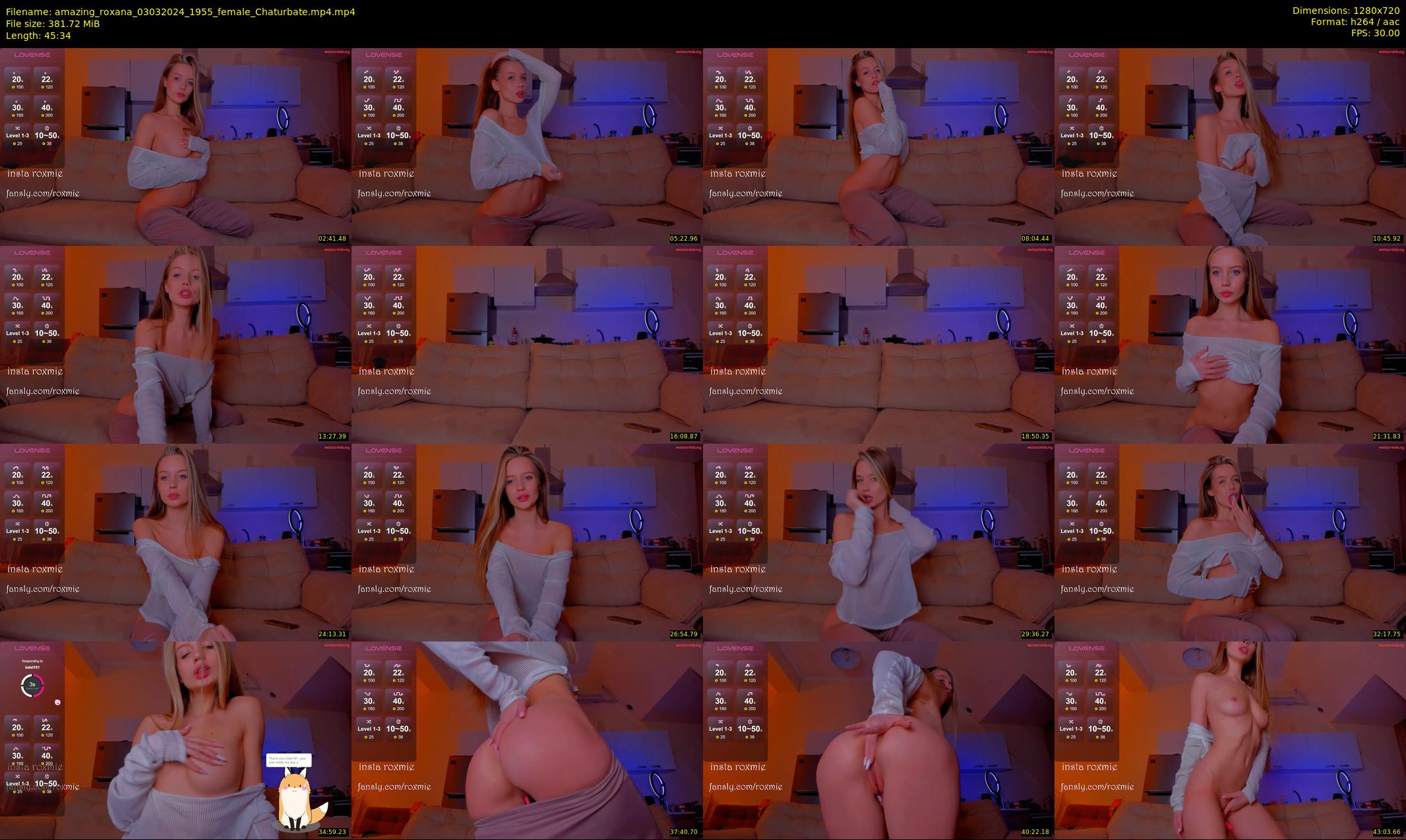 amazing_roxana — 46 minute Chaturbate female cam show recording, 720p, Mar 3, 2024