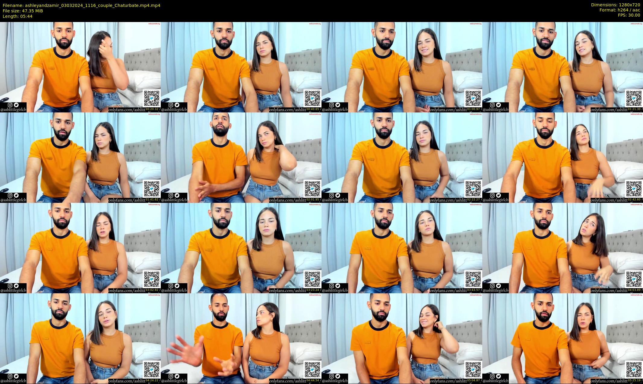 ashleyandzamir — 6 minute Chaturbate couple cam show recording, 720p, Mar 3, 2024