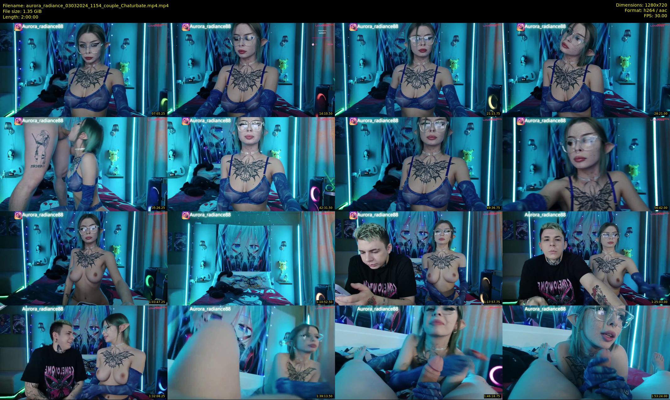 aurora_radiance — 120 minute Chaturbate couple cam show recording, 720p, Mar 3, 2024