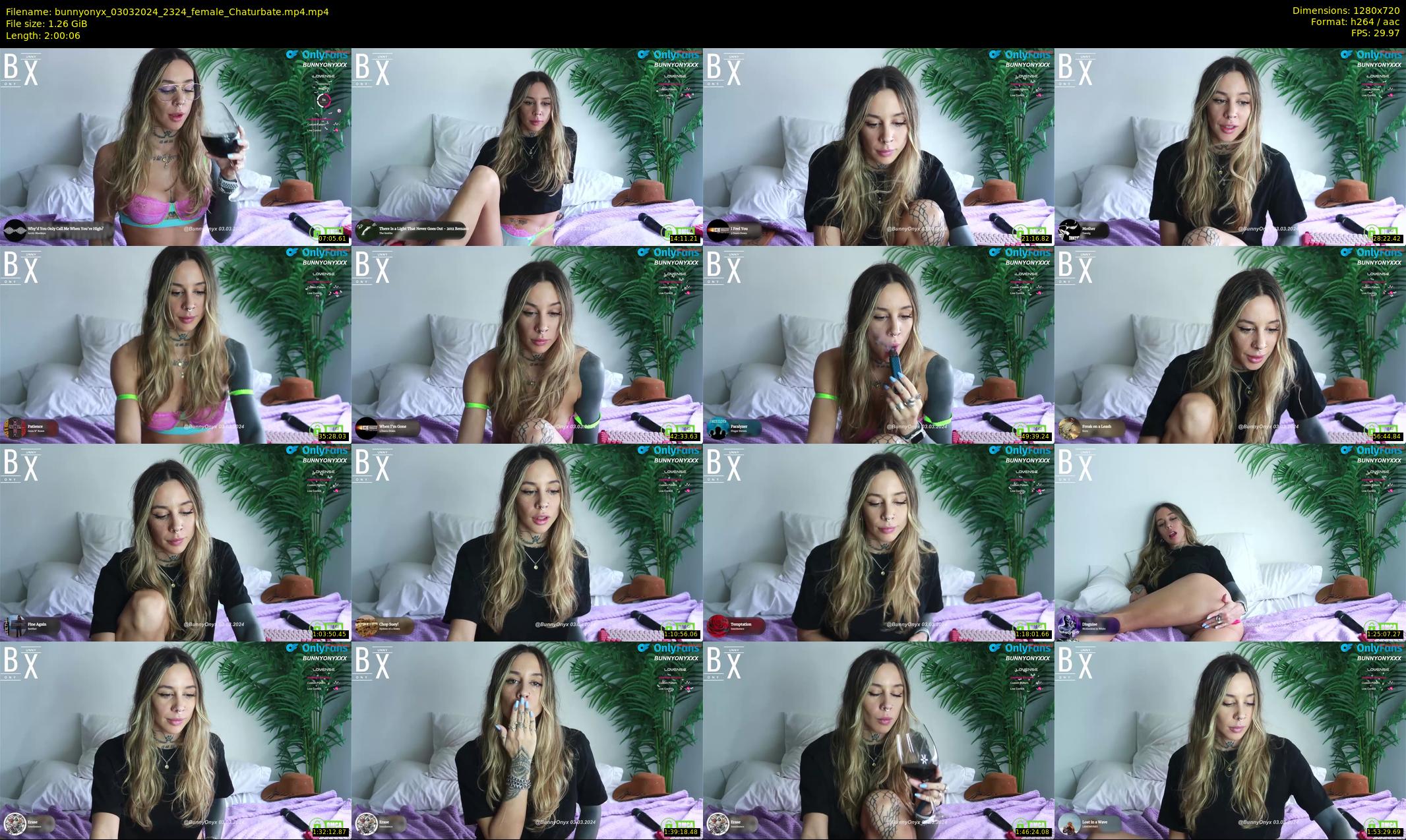 bunnyonyx — 121 minute Chaturbate female cam show recording, 720p, Mar 3, 2024