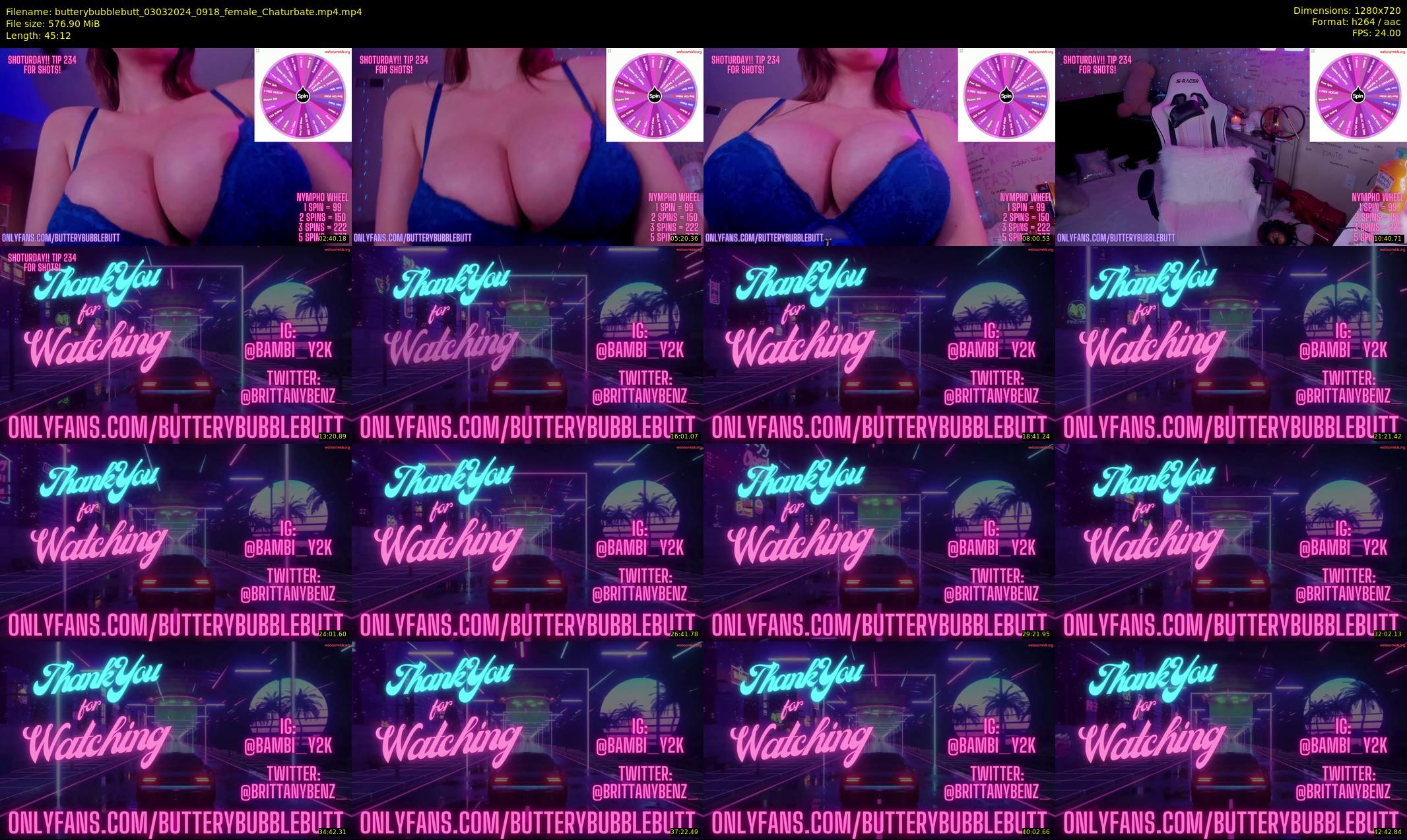 butterybubblebutt — 46 minute Chaturbate couple cam show recording, 720p, Mar 3, 2024