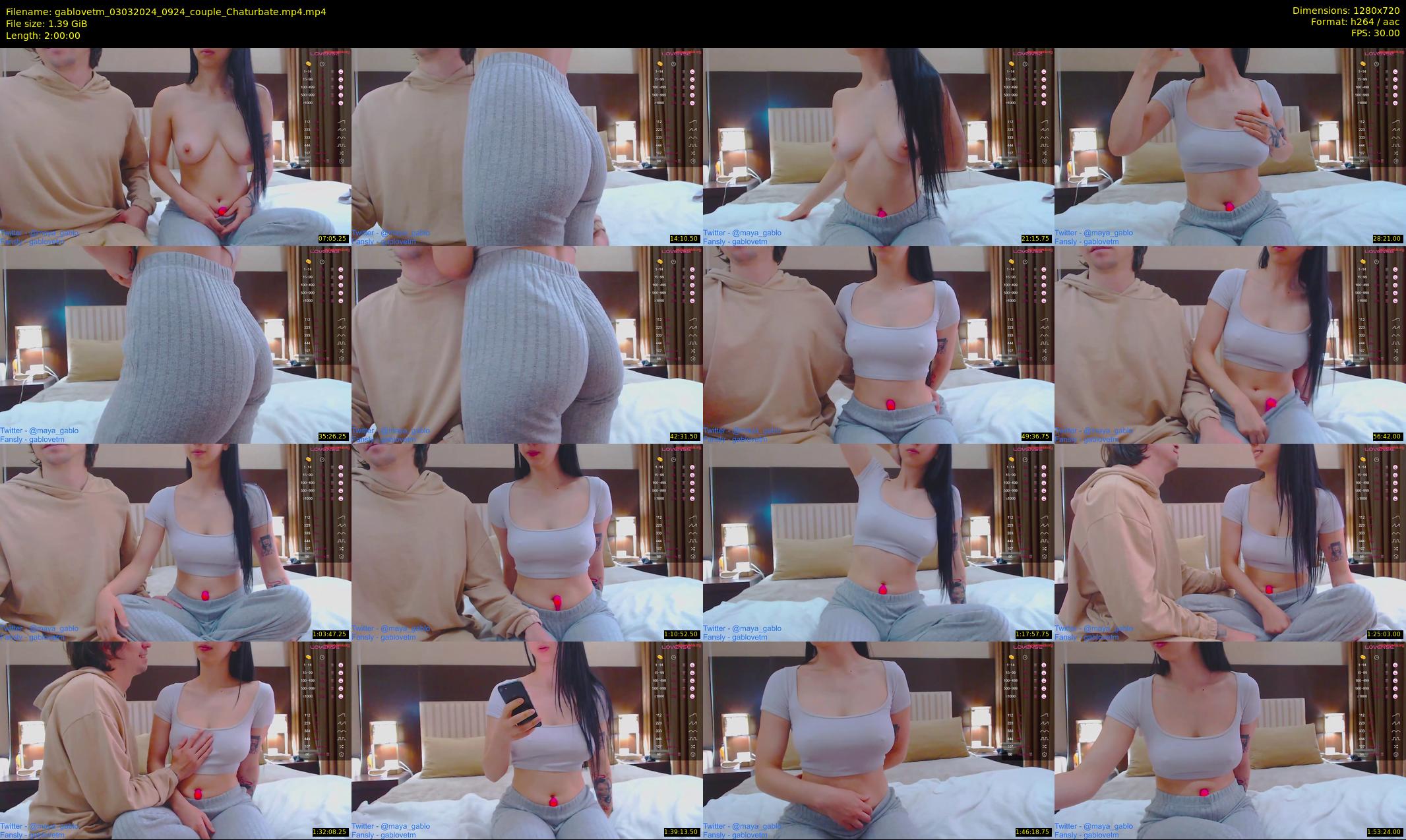 gablovetm — 120 minute Chaturbate couple cam show recording, 720p, Mar 3, 2024