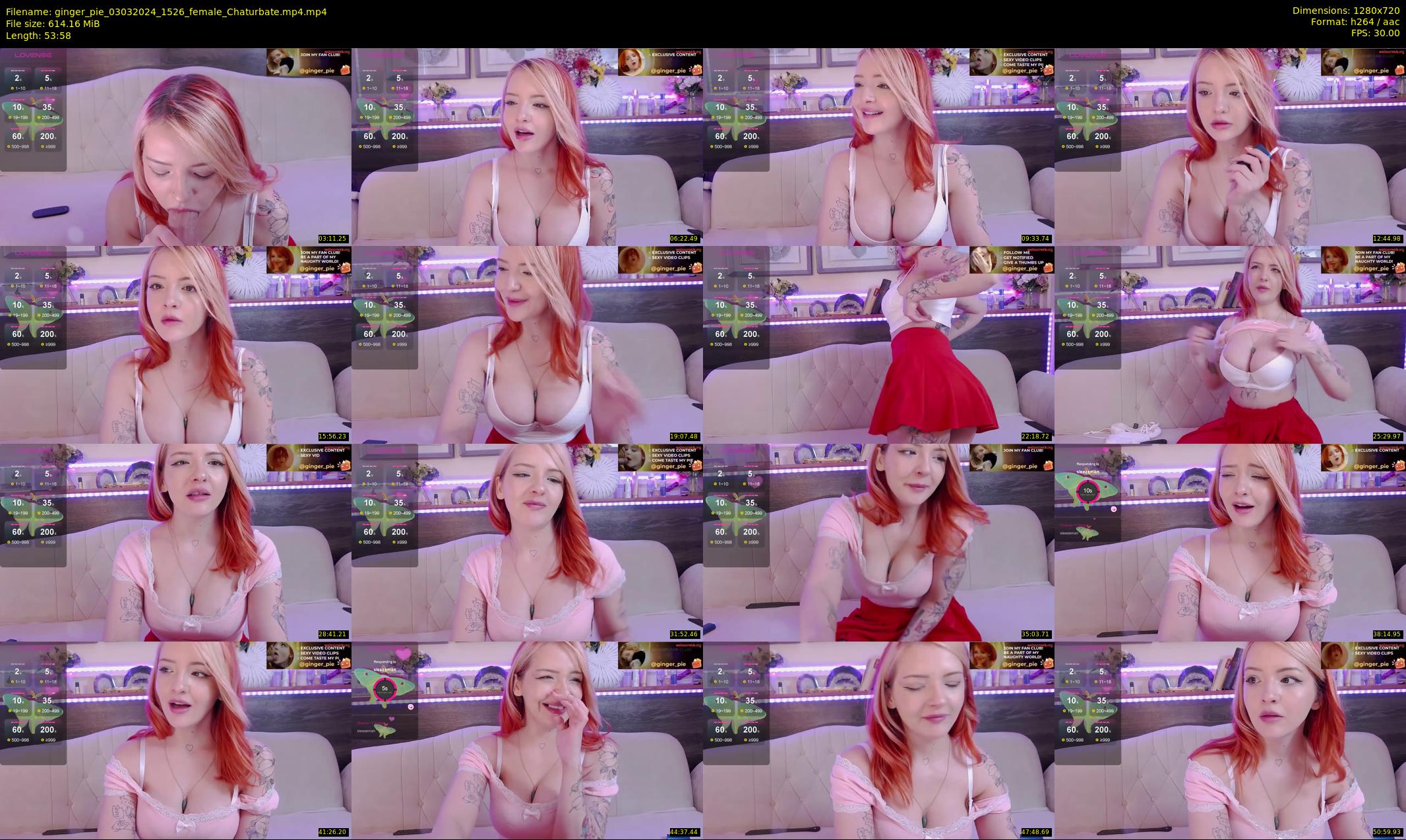 ginger_pie — 54 minute Chaturbate female cam show recording, 720p, Mar 3, 2024