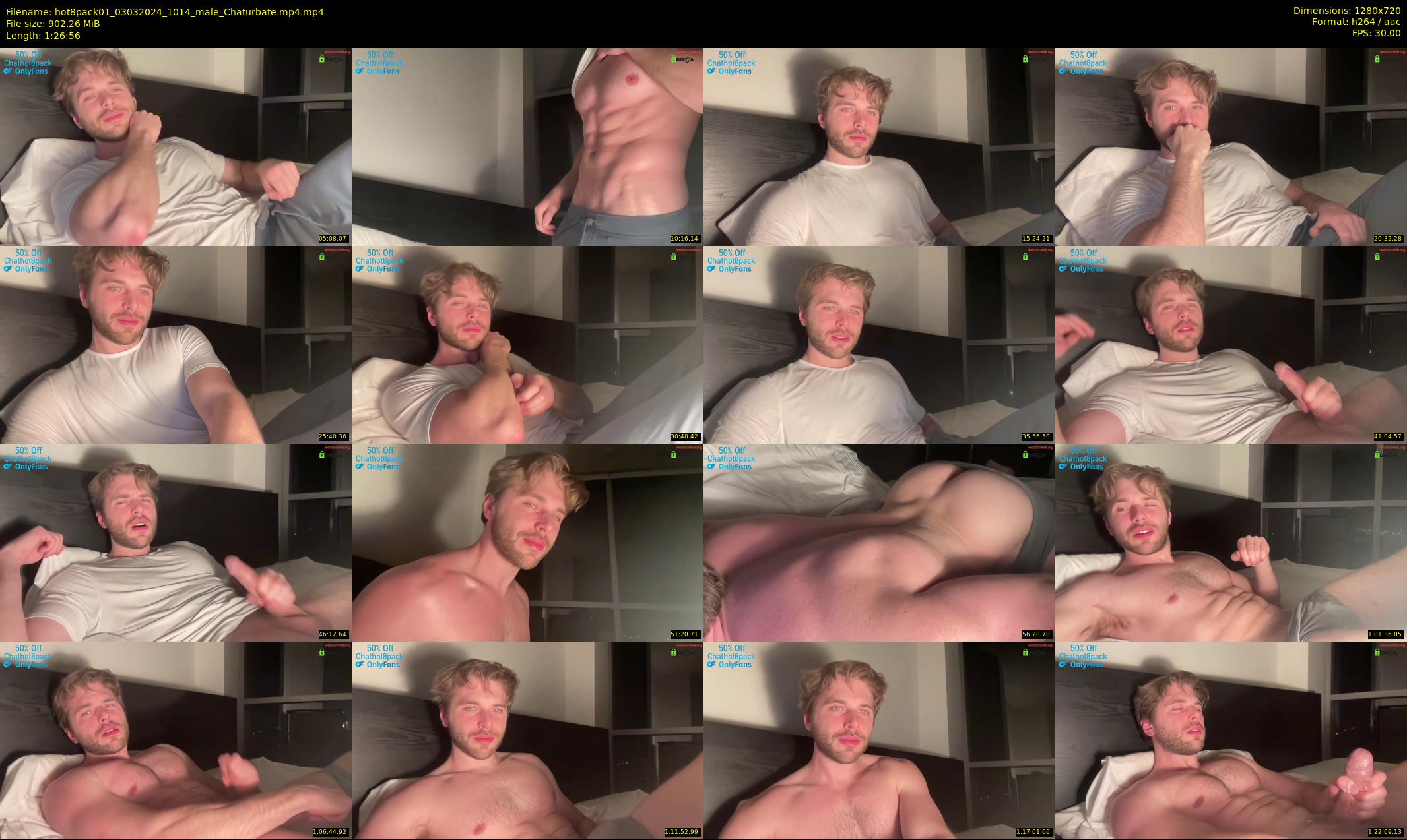 hot8pack01 — 87 minute Chaturbate male cam show recording, 720p, Mar 3, 2024