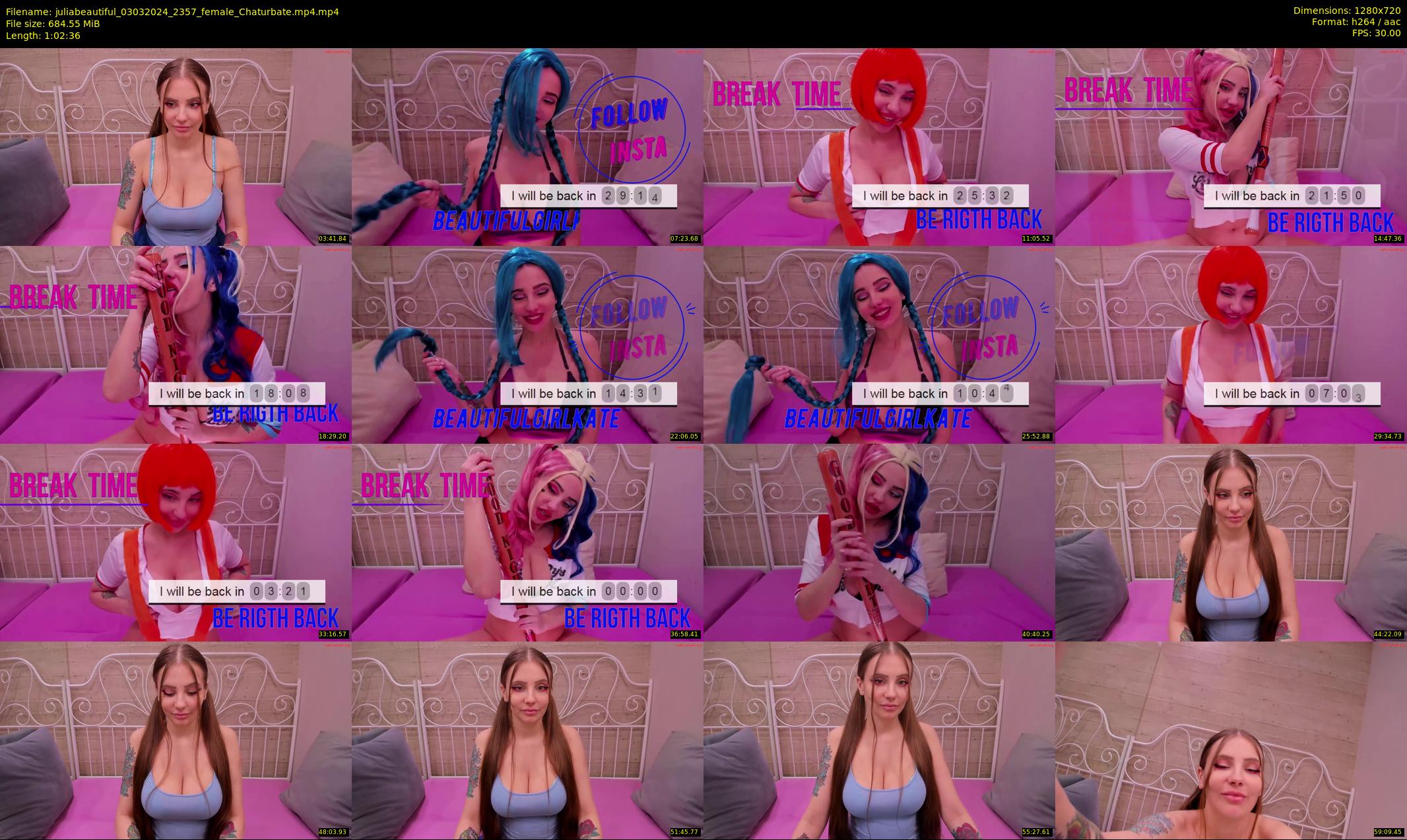 juliabeautiful — 63 minute Chaturbate female cam show recording, 720p, Mar 3, 2024