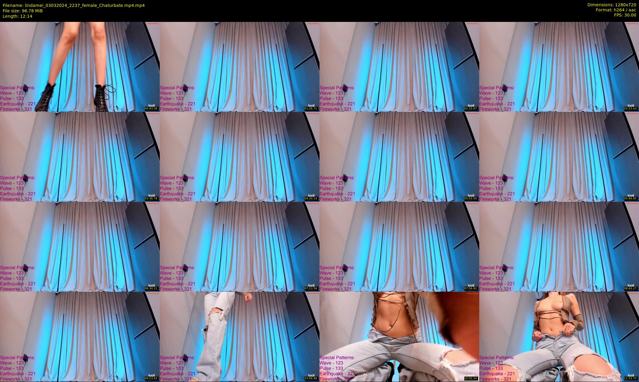 lindamei — 13 minute Chaturbate female cam show recording, 720p, Mar 3, 2024