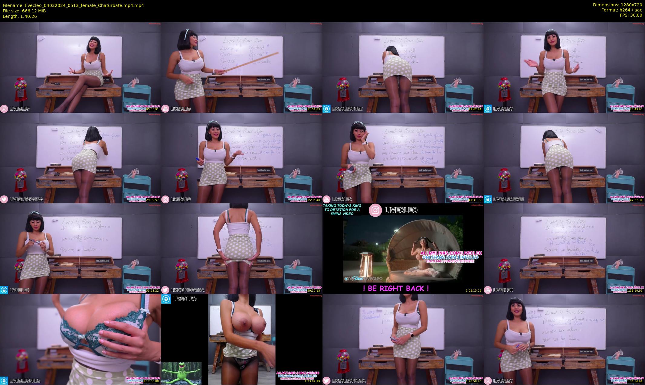 livecleo — 101 minute Chaturbate female cam show recording, 720p, Mar 4, 2024