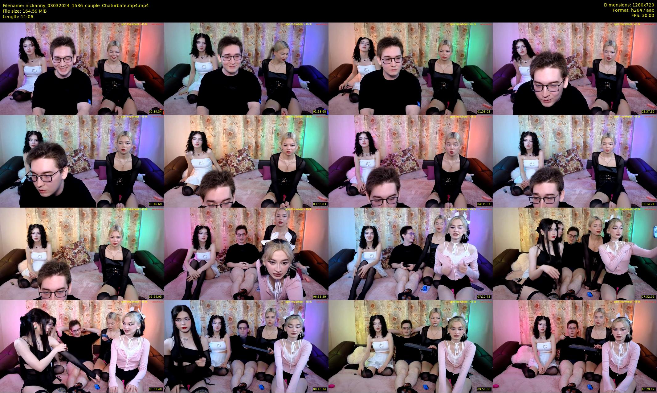 nickanny — 12 minute Chaturbate couple cam show recording, 720p, Mar 3, 2024