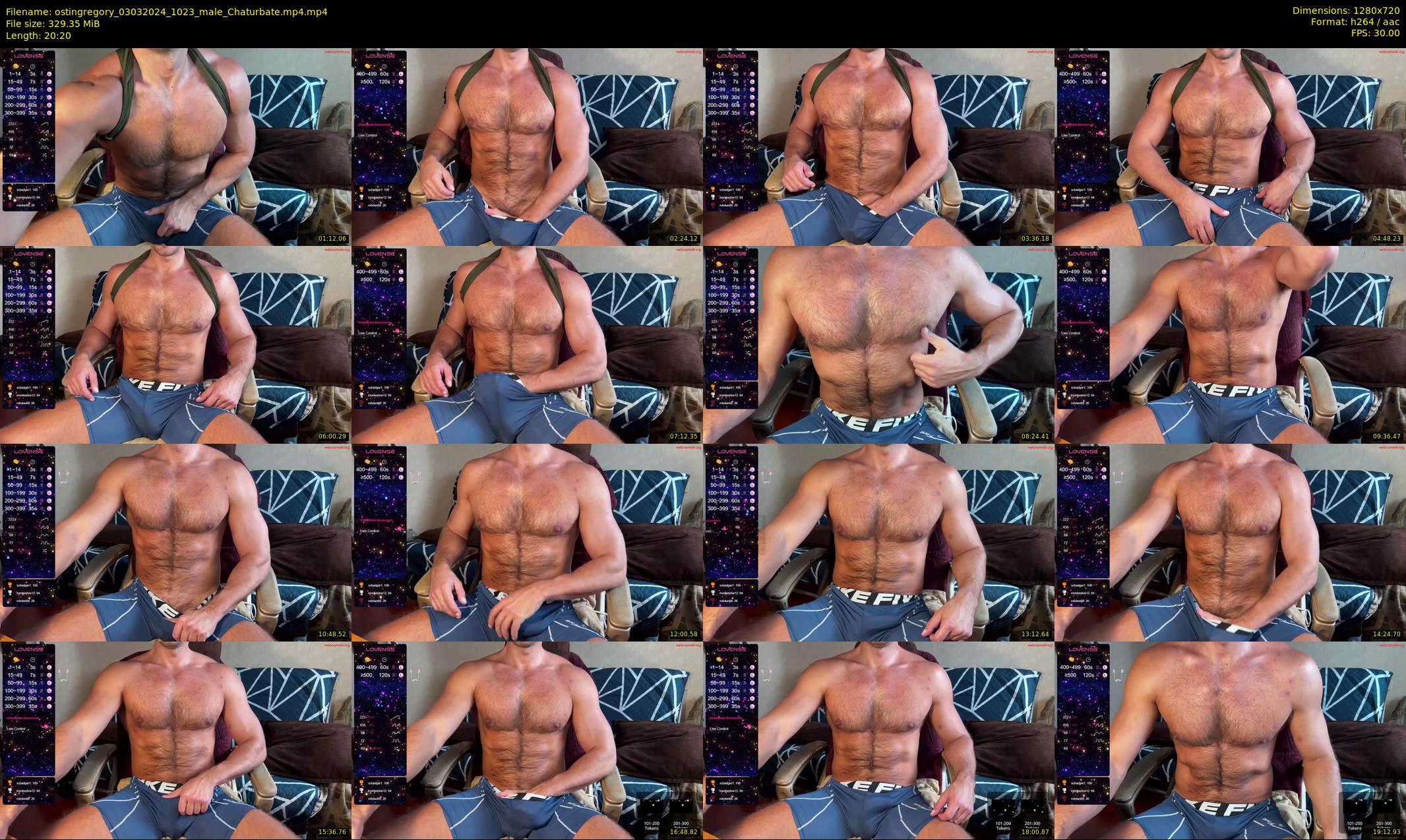 ostingregory — 21 minute Chaturbate male cam show recording, 720p, Mar 3, 2024