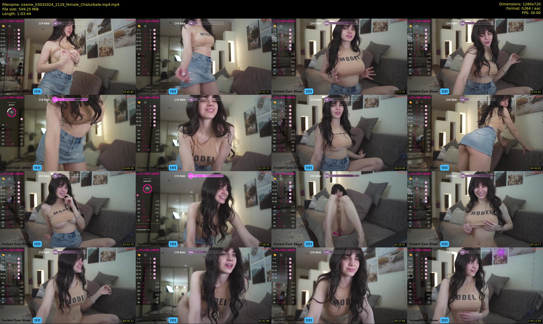 oxxme — 64 minute Chaturbate female cam show recording, 720p, Mar 3, 2024