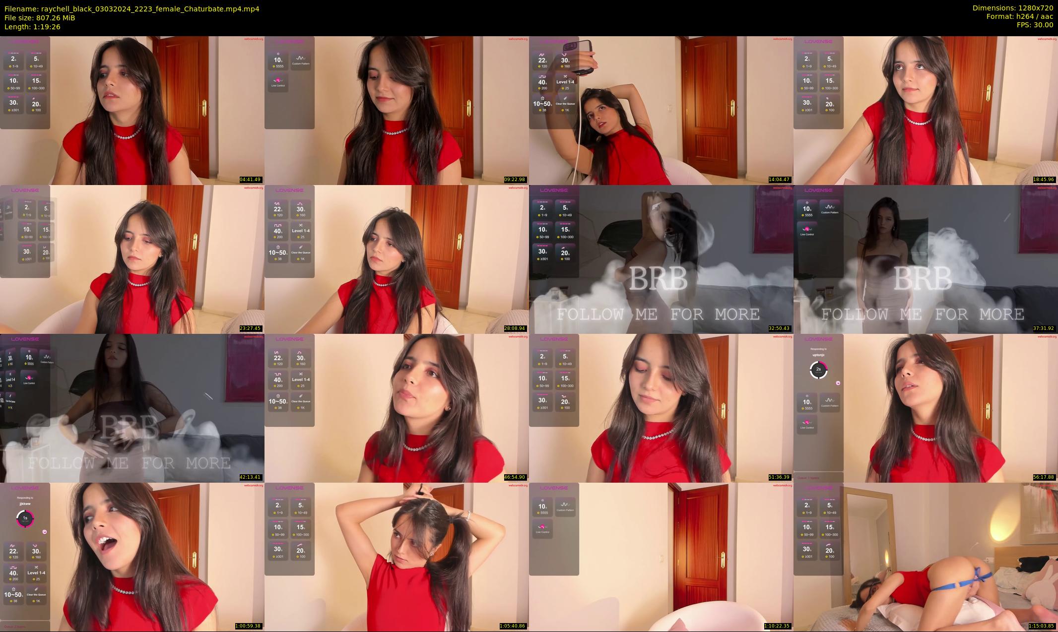 raychell_black — 80 minute Chaturbate female cam show recording, 720p, Mar 3, 2024