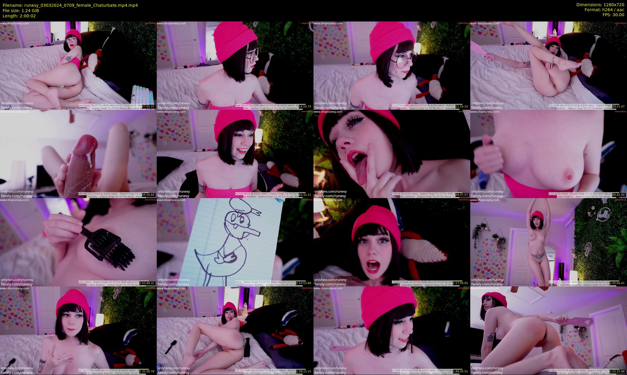 runesy — 121 minute Chaturbate female cam show recording, 720p, Mar 3, 2024