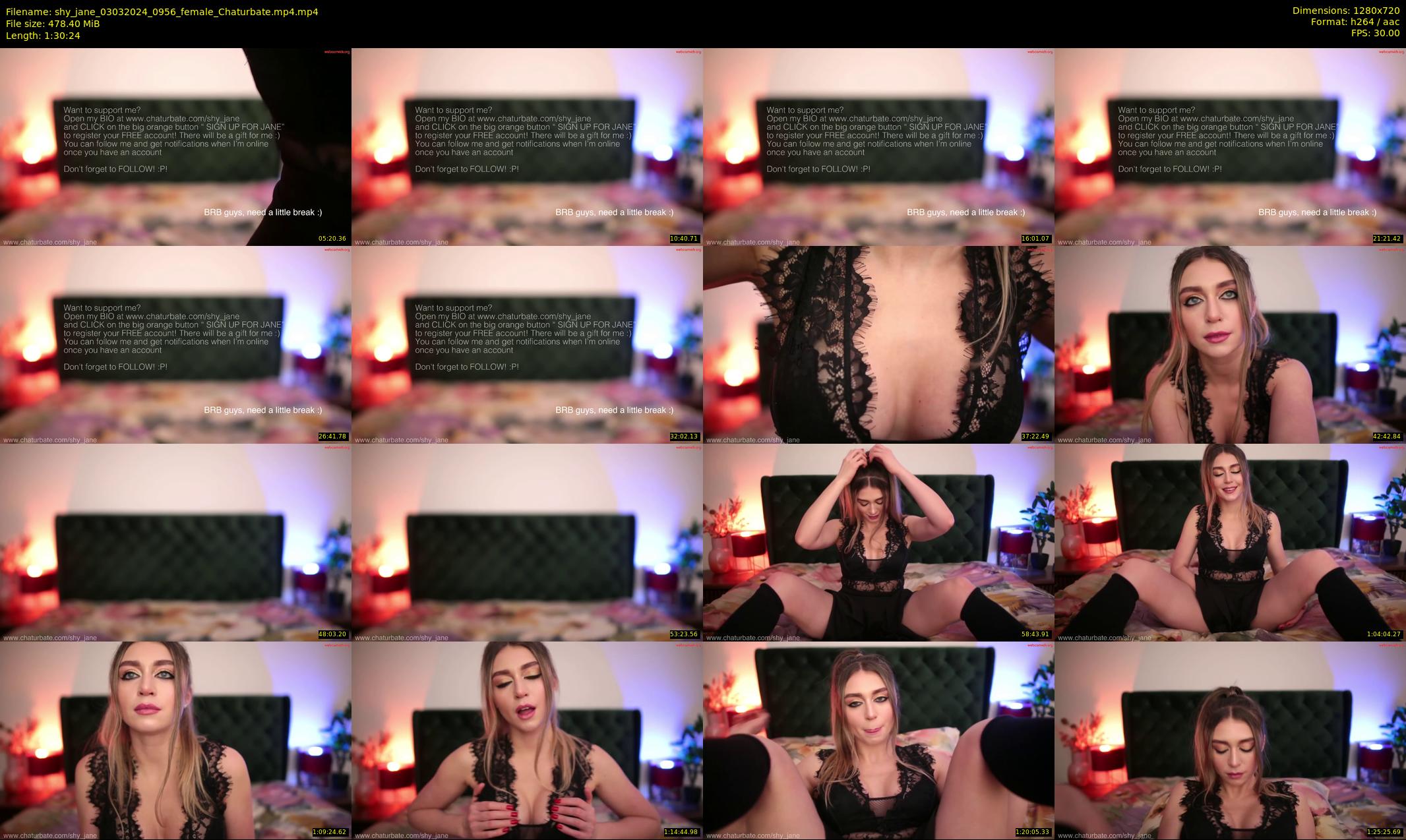 shy_jane — 91 minute Chaturbate female cam show recording, 720p, Mar 3, 2024