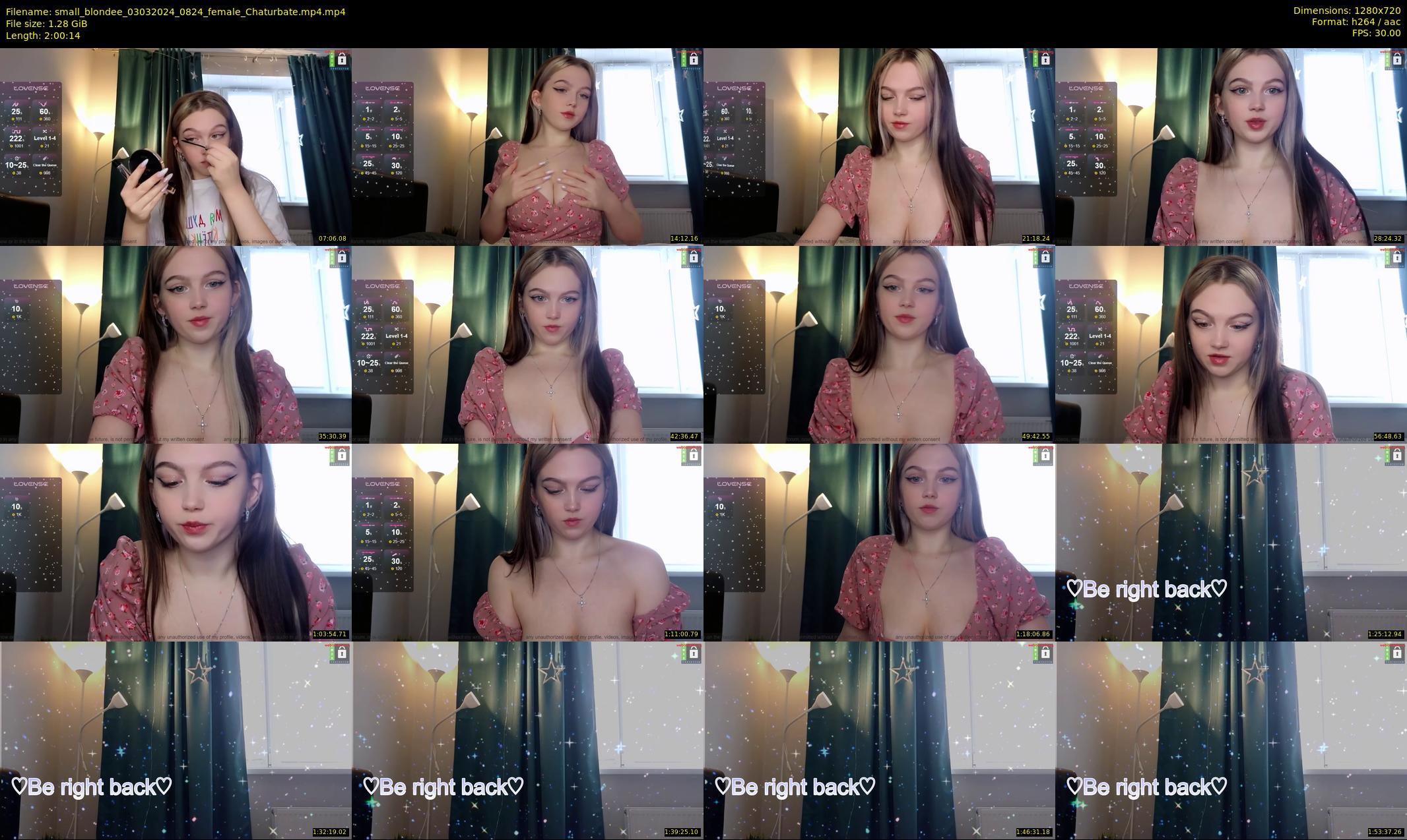 small_blondee — 121 minute Chaturbate female cam show recording, 720p, Mar 3, 2024
