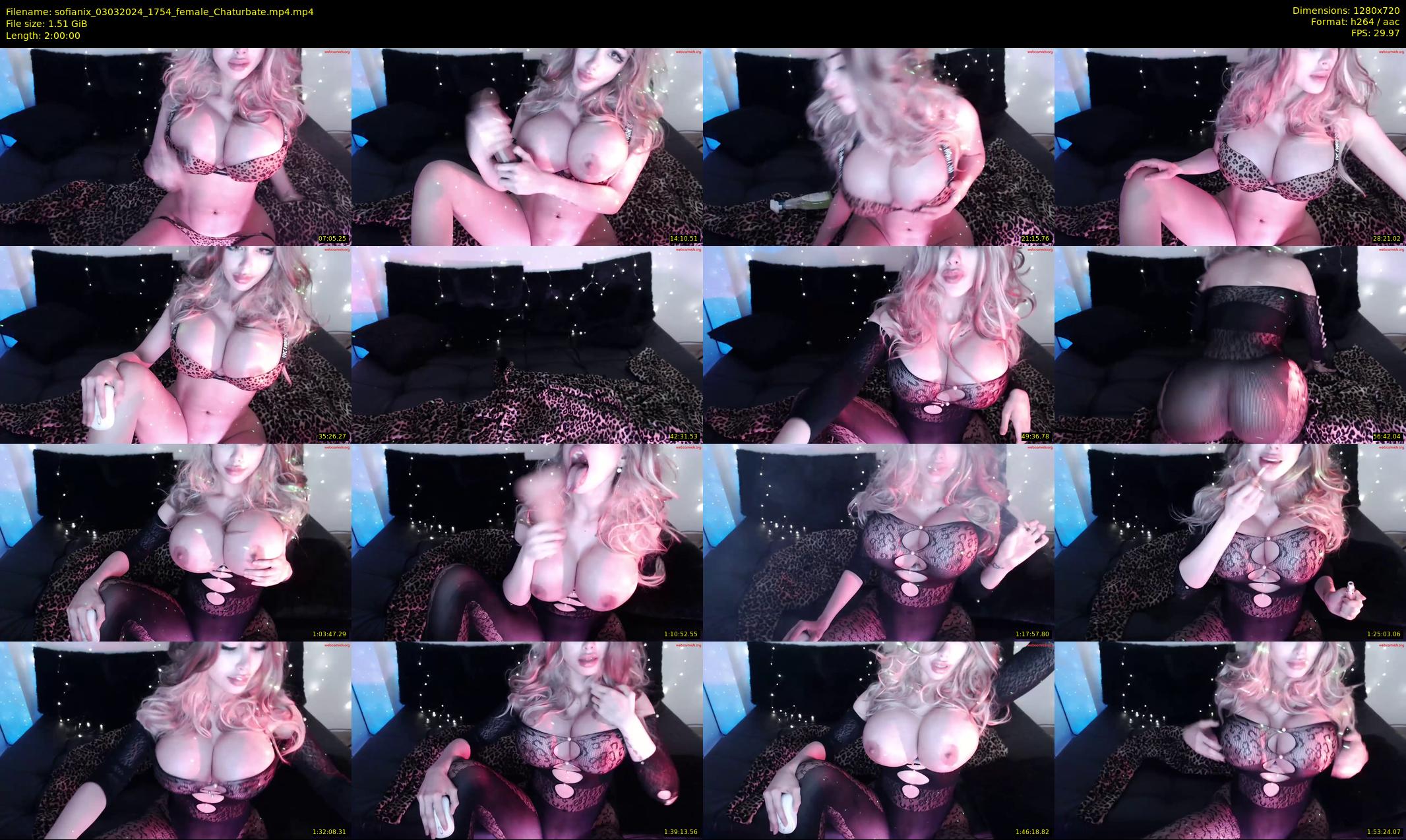 sofianix — 120 minute Chaturbate female cam show recording, 720p, Mar 3, 2024
