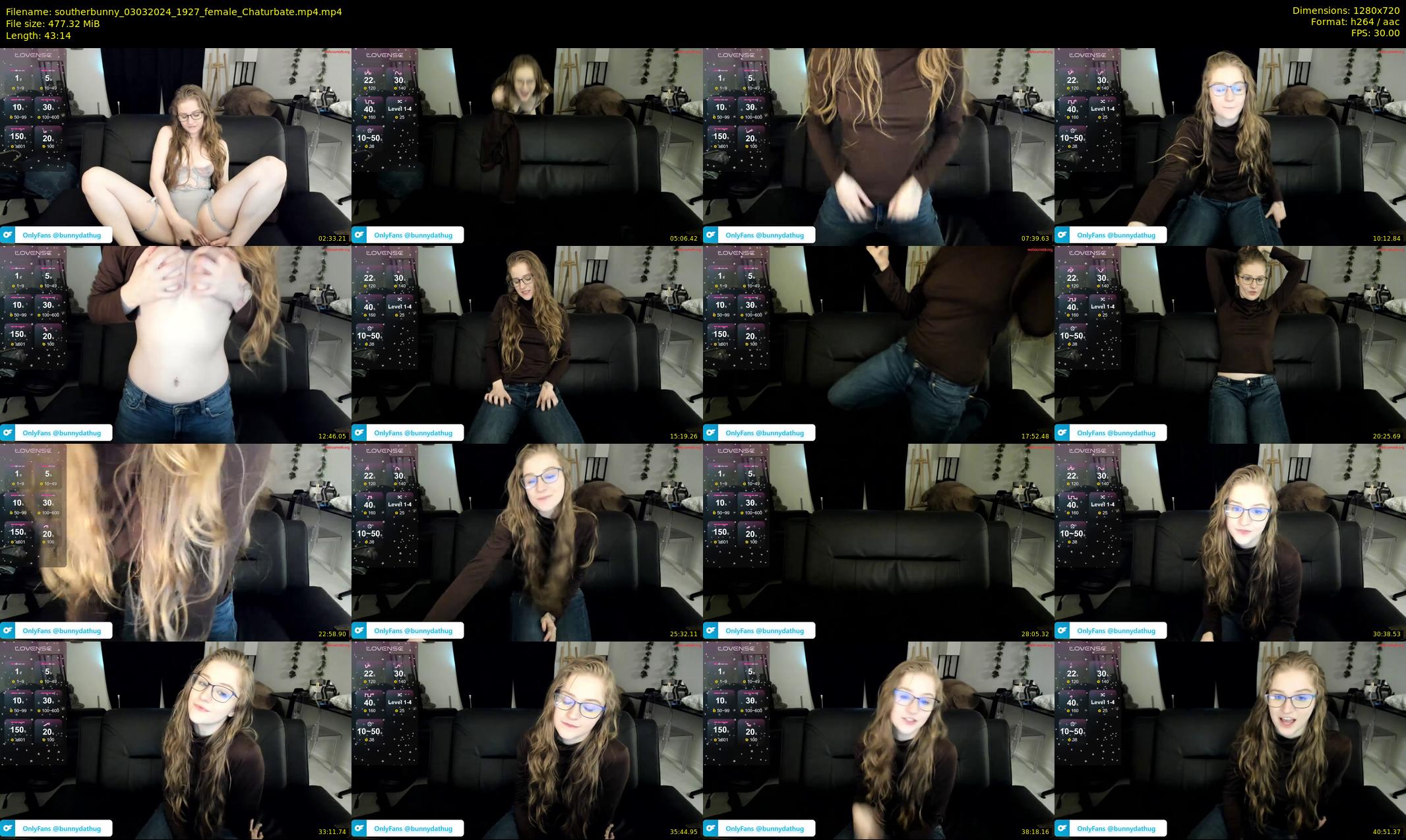 southerbunny — 44 minute Chaturbate female cam show recording, 720p, Mar 3, 2024