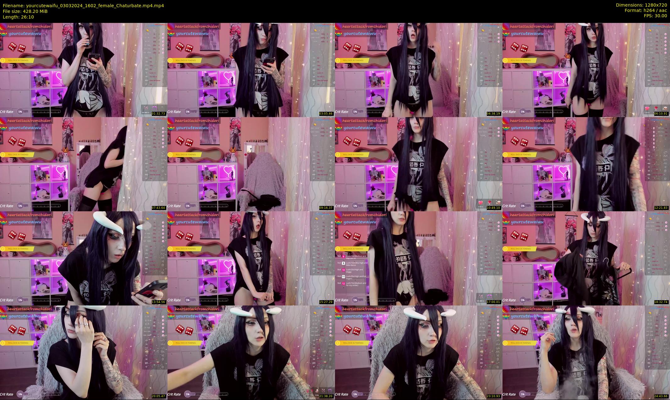 yourcutewaifu — 27 minute Chaturbate female cam show recording, 720p, Mar 3, 2024