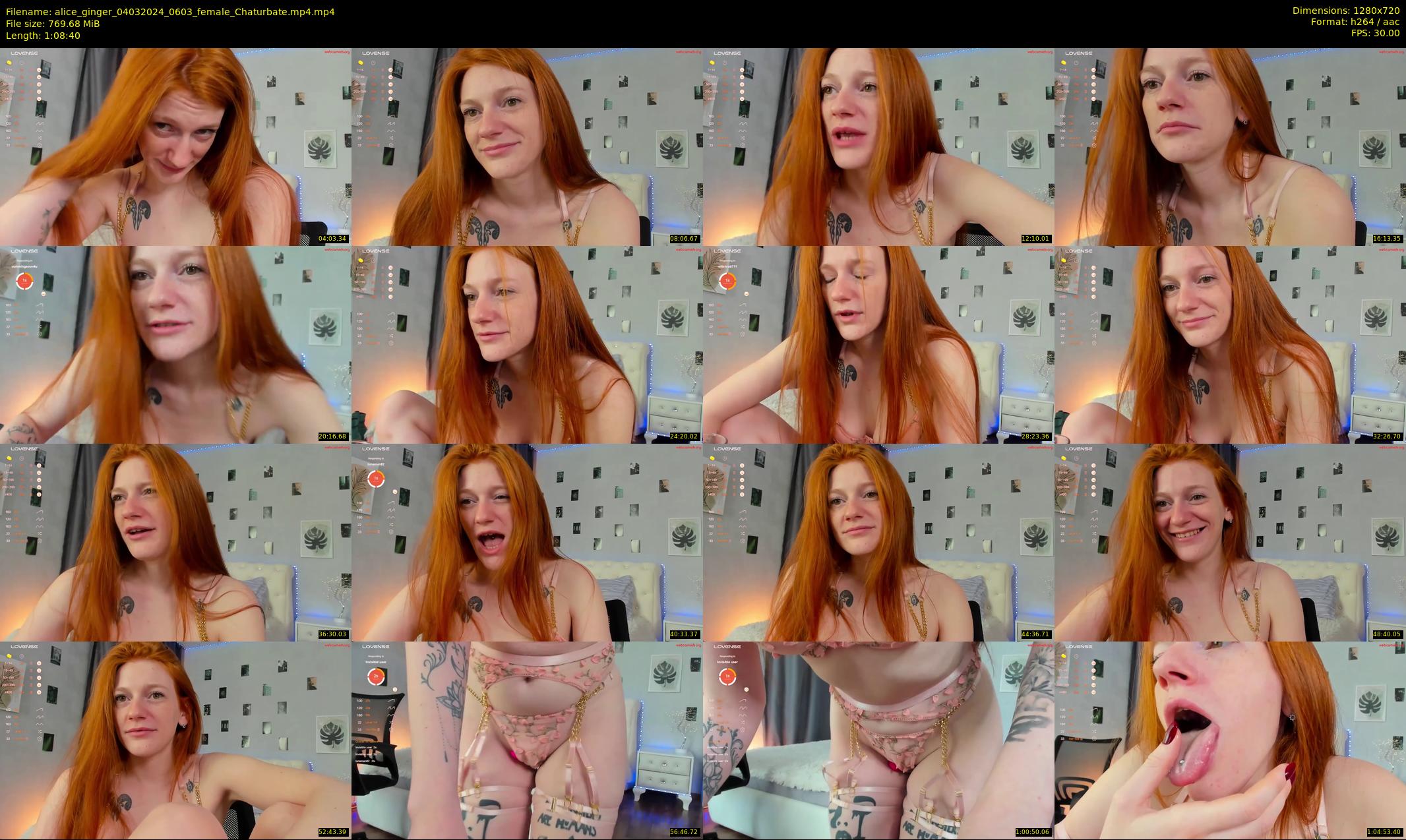 alice_ginger — 69 minute Chaturbate female cam show recording, 720p, Mar 4, 2024