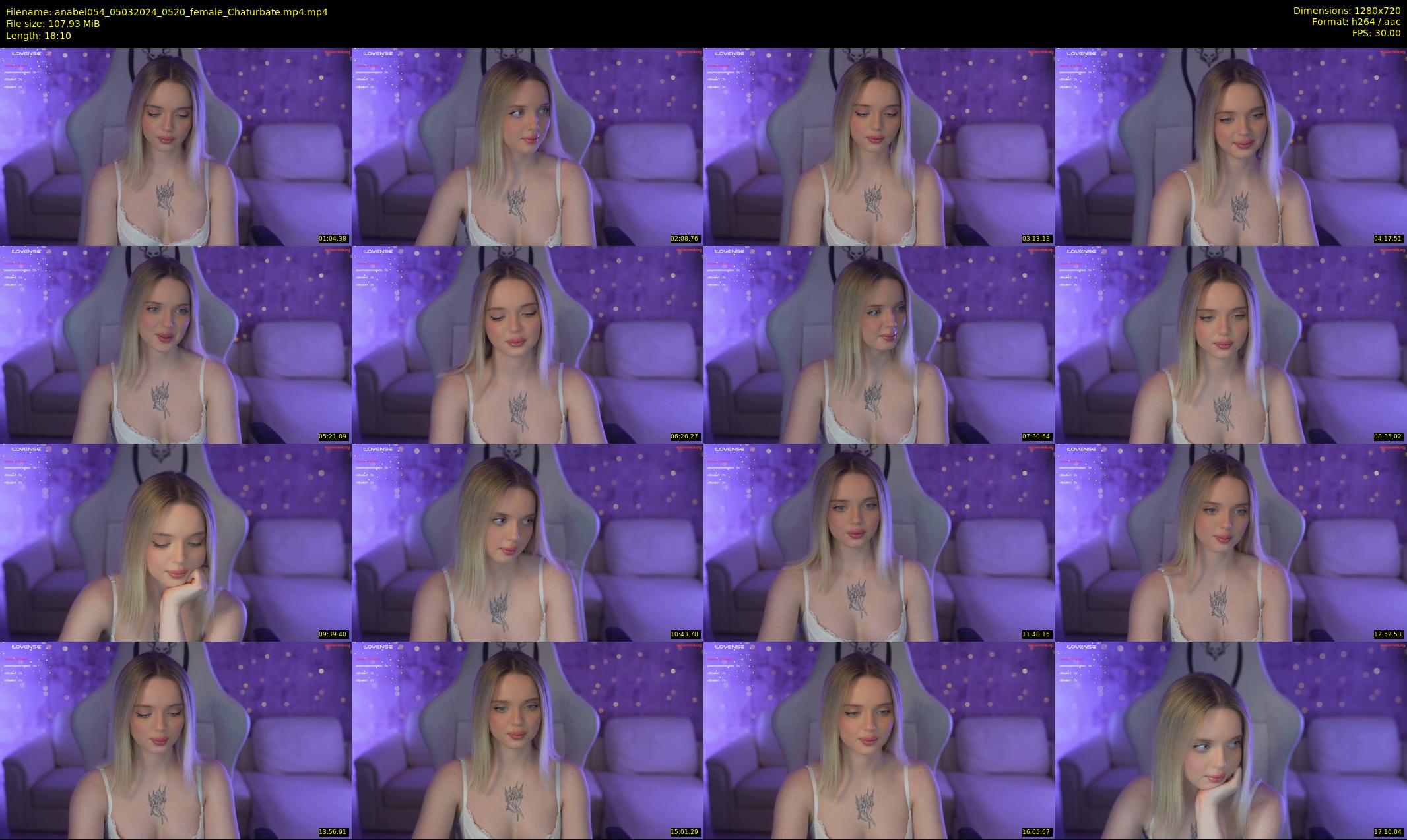 anabel054 — 19 minute Chaturbate female cam show recording, 720p, Mar 5, 2024
