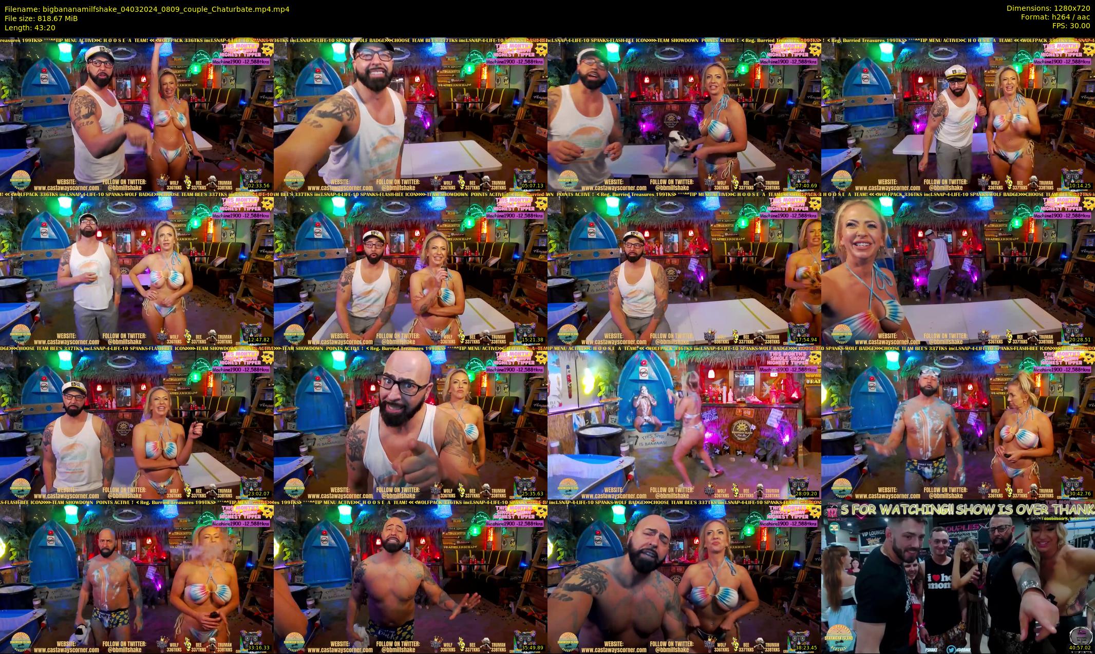 bigbananamilfshake — 44 minute Chaturbate couple cam show recording, 720p, Mar 4, 2024