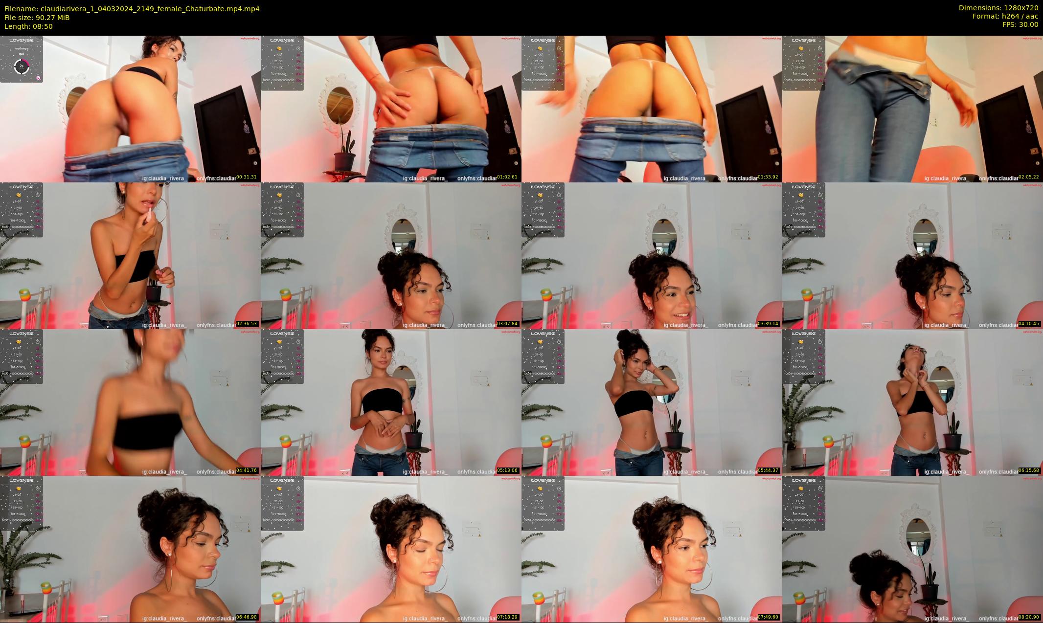 claudiarivera_1 — 9 minute Chaturbate female cam show recording, 720p, Mar 4, 2024