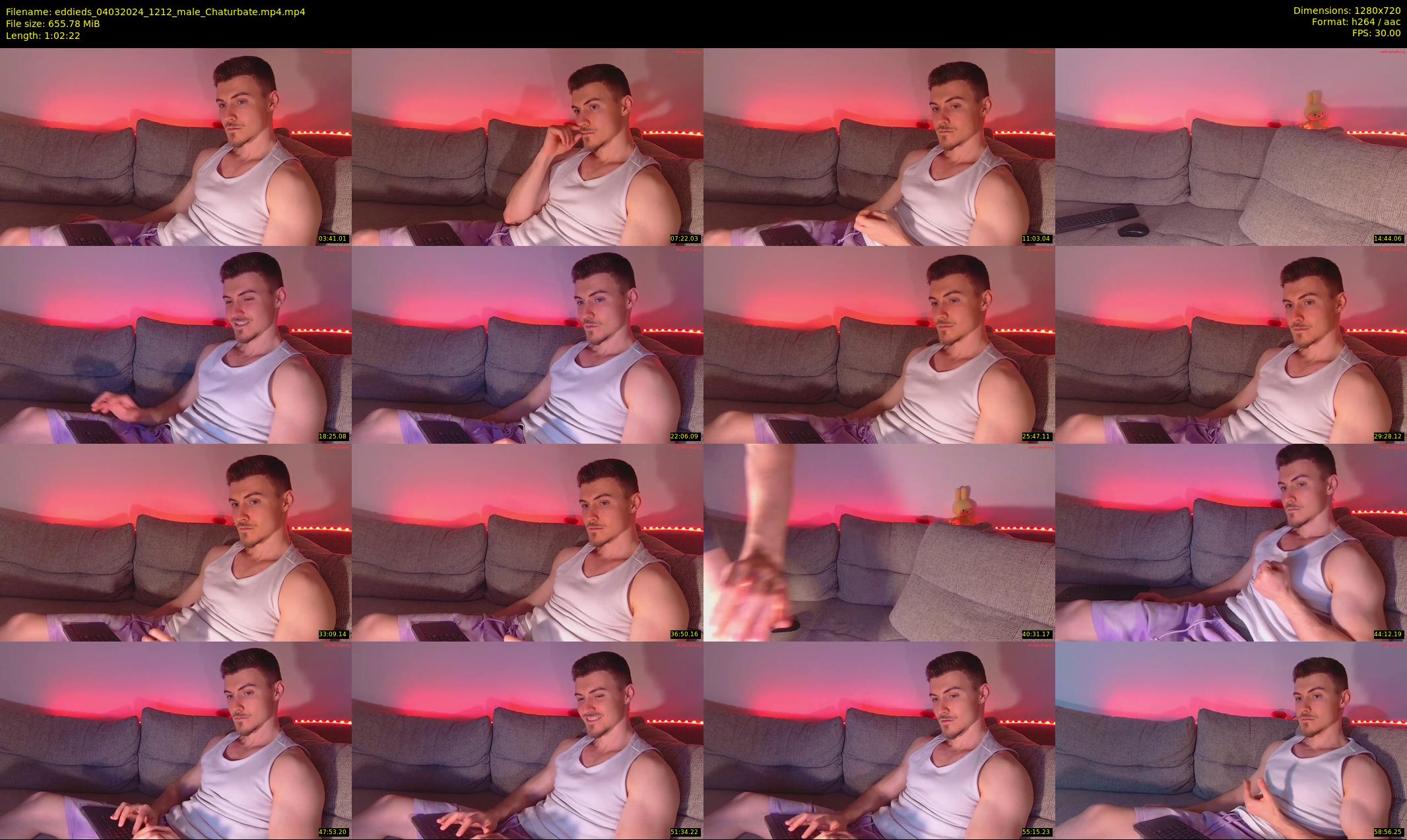 eddieds — 63 minute Chaturbate male cam show recording, 720p, Mar 4, 2024