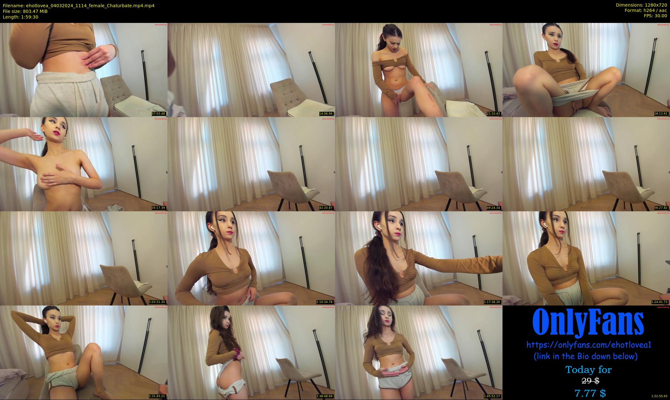 ehotlovea — 120 minute Chaturbate female cam show recording, 720p, Mar 4, 2024