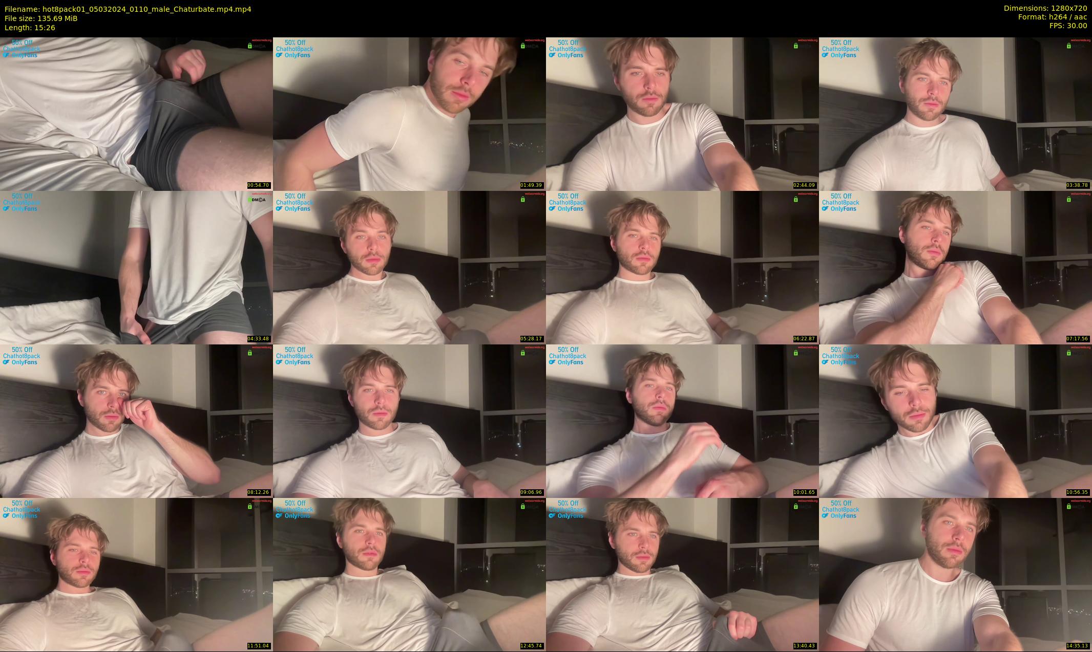 hot8pack01 — 16 minute Chaturbate male cam show recording, 720p, Mar 5, 2024