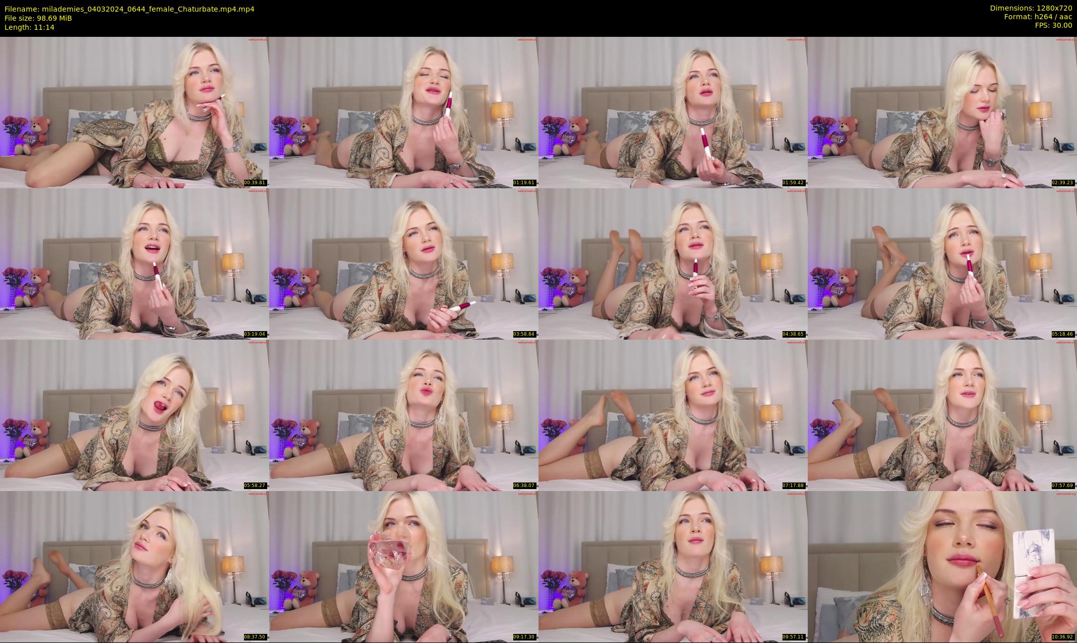 milademies — 12 minute Chaturbate female cam show recording, 720p, Mar 4, 2024