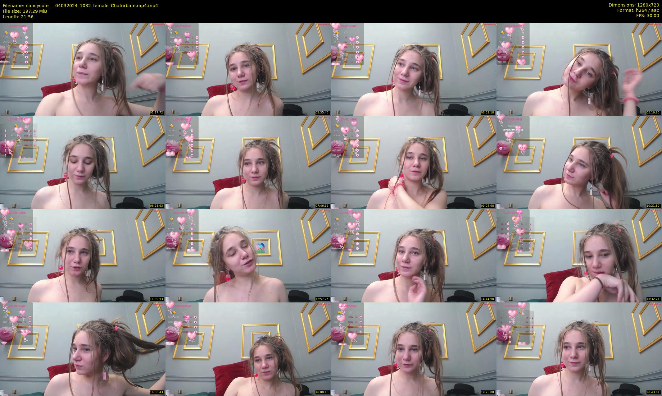 nancycute__ — 22 minute Chaturbate female cam show recording, 720p, Mar 4, 2024