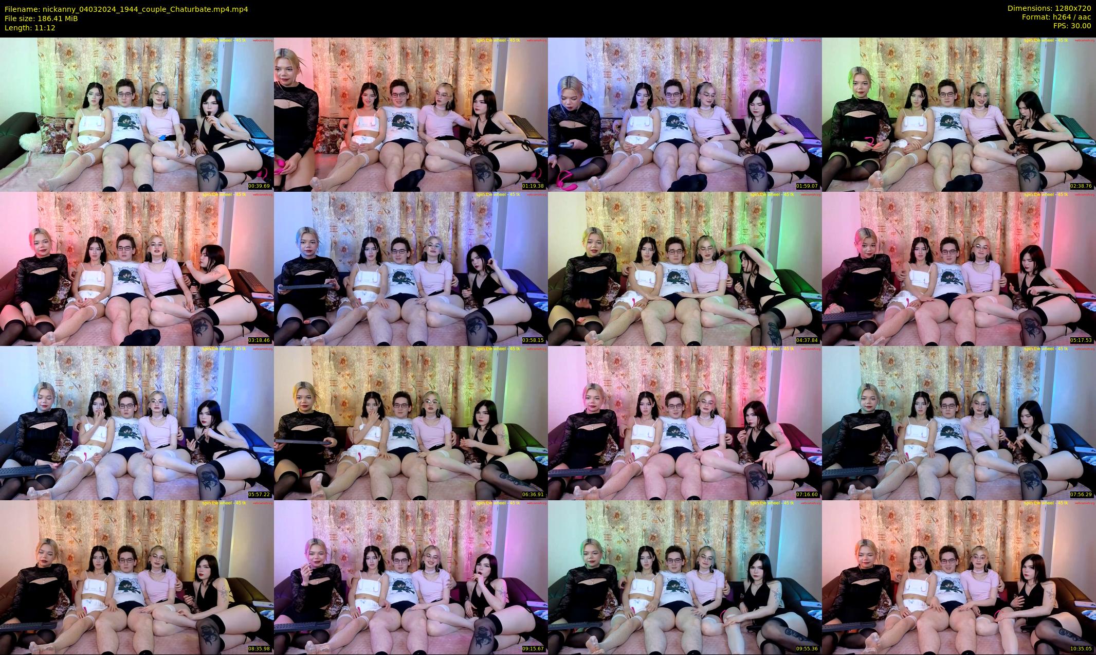 nickanny — 12 minute Chaturbate couple cam show recording, 720p, Mar 4, 2024