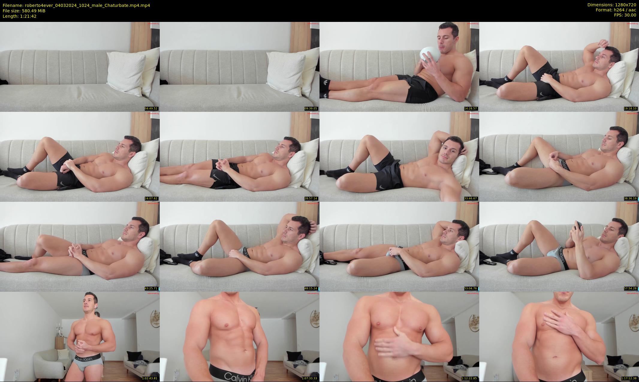 roberto4ever — 82 minute Chaturbate male cam show recording, 720p, Mar 4, 2024