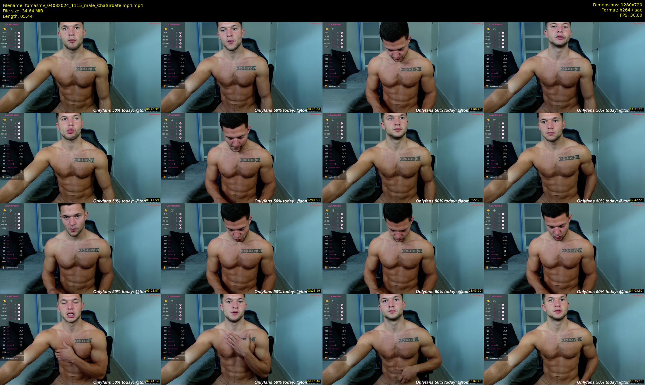 tomasmv — 6 minute Chaturbate male cam show recording, 720p, Mar 4, 2024