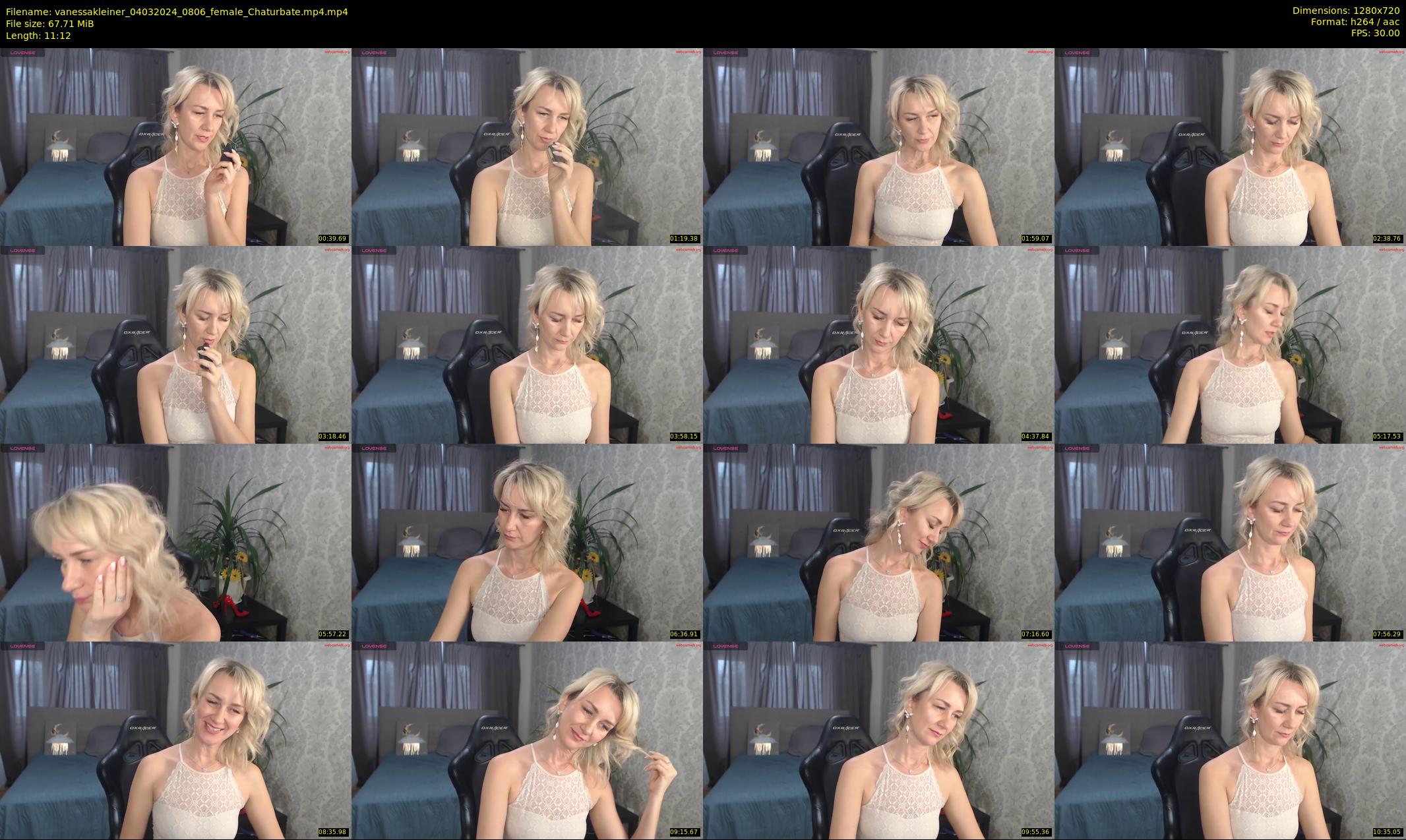 vanessakleiner — 12 minute Chaturbate female cam show recording, 720p, Mar 4, 2024