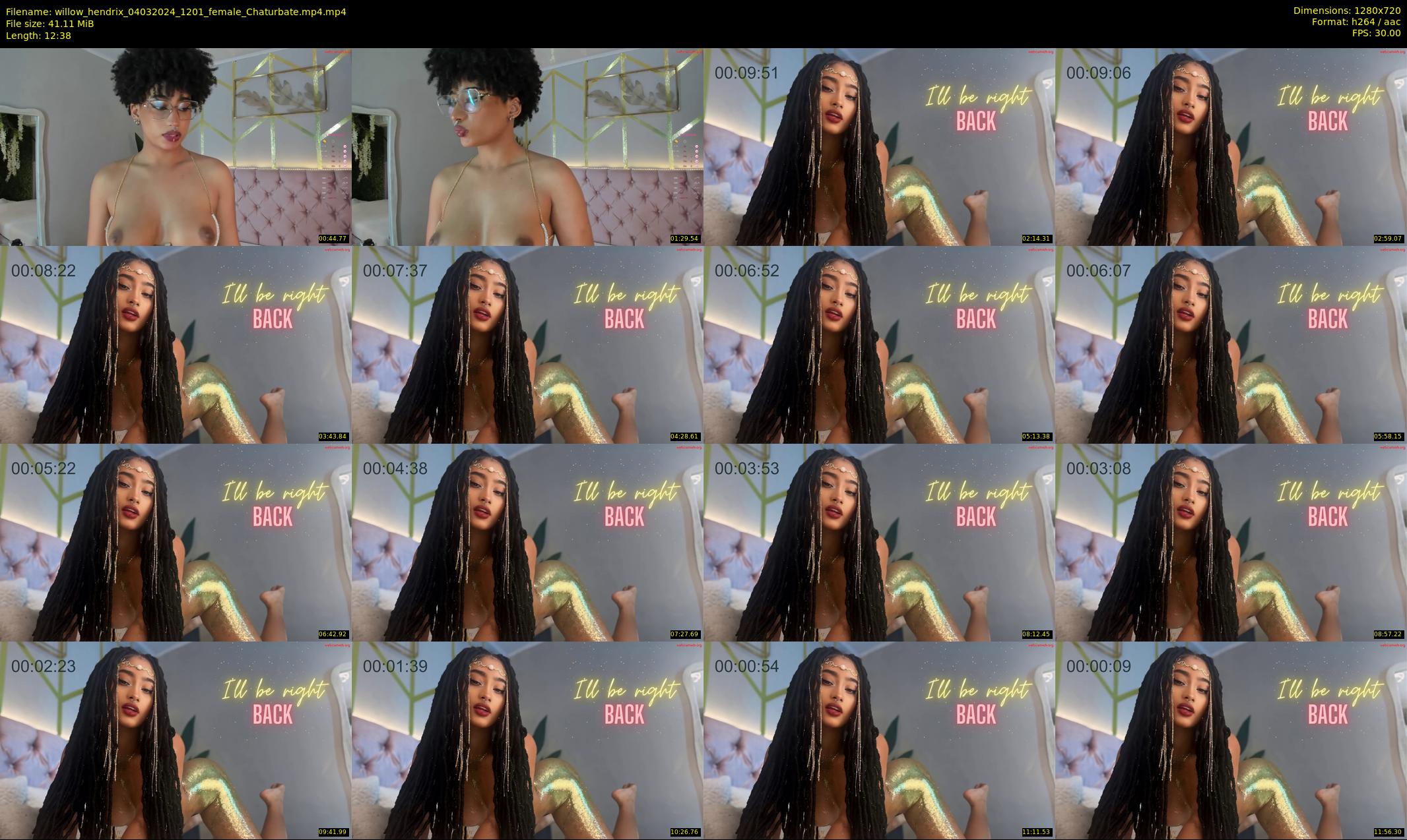 willow_hendrix — 13 minute Chaturbate female cam show recording, 720p, Mar 4, 2024