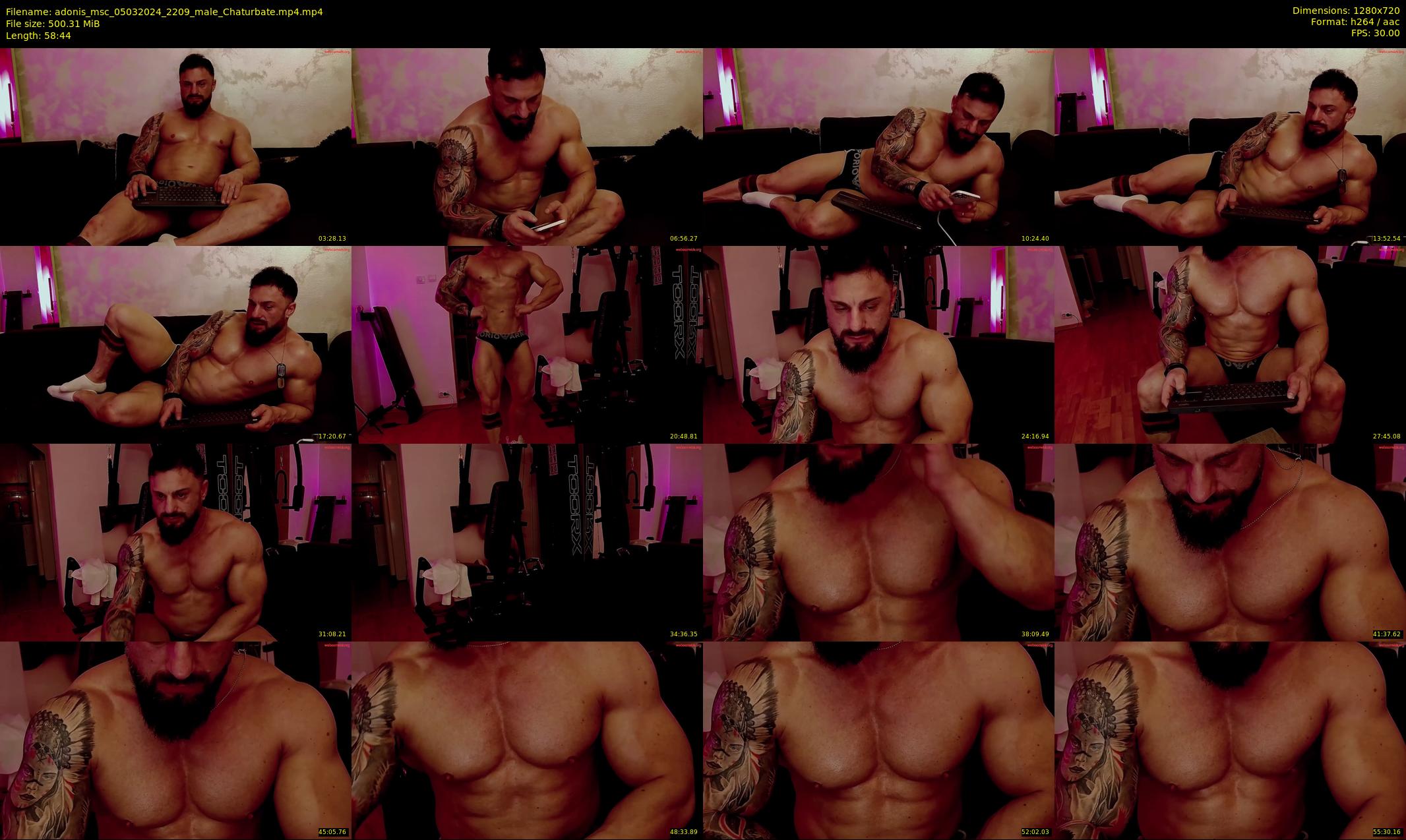 adonis_msc — 59 minute Chaturbate male cam show recording, 720p, Mar 5, 2024