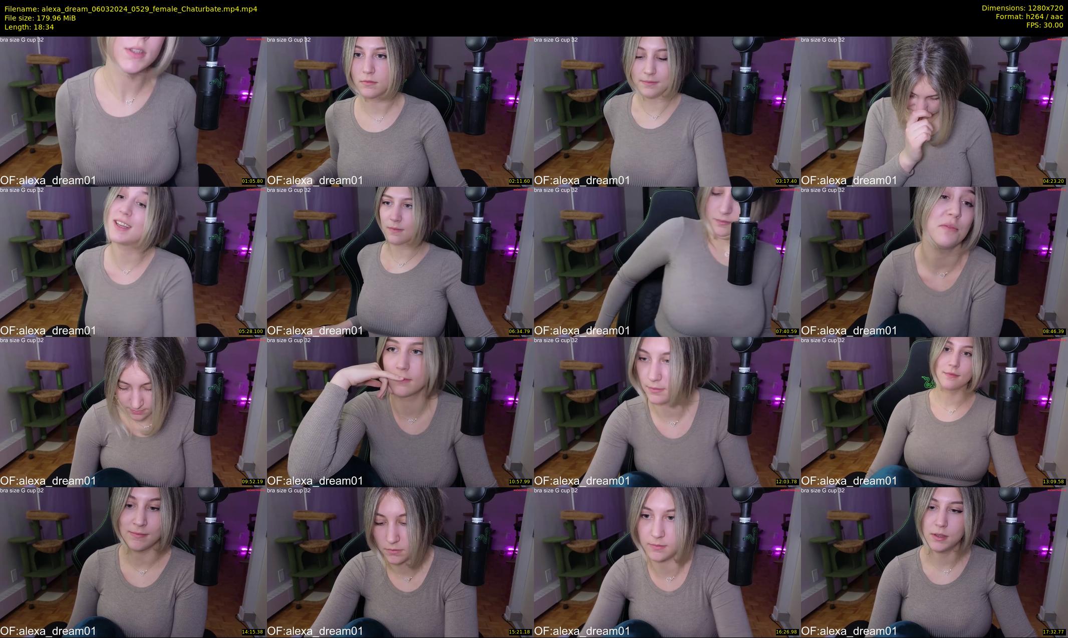 alexa_dream — 19 minute Chaturbate female cam show recording, 720p, Mar 6, 2024