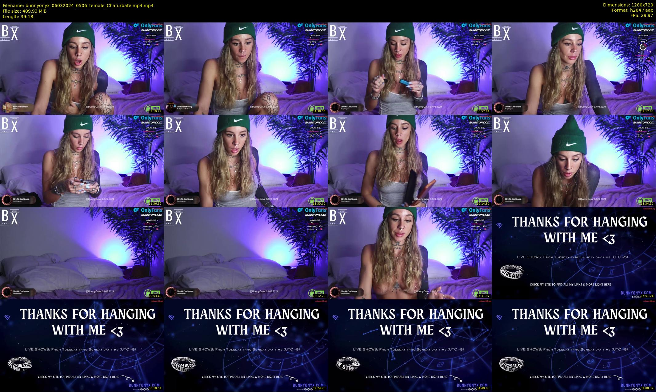 bunnyonyx — 40 minute Chaturbate female cam show recording, 720p, Mar 6, 2024