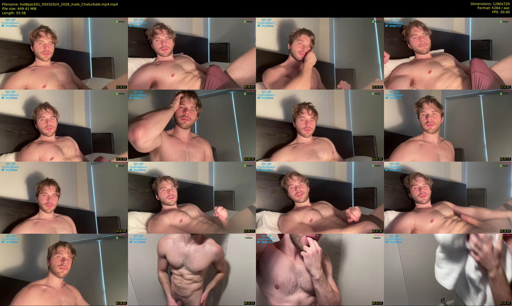 hot8pack01 — 56 minute Chaturbate male cam show recording, 720p, Mar 5, 2024