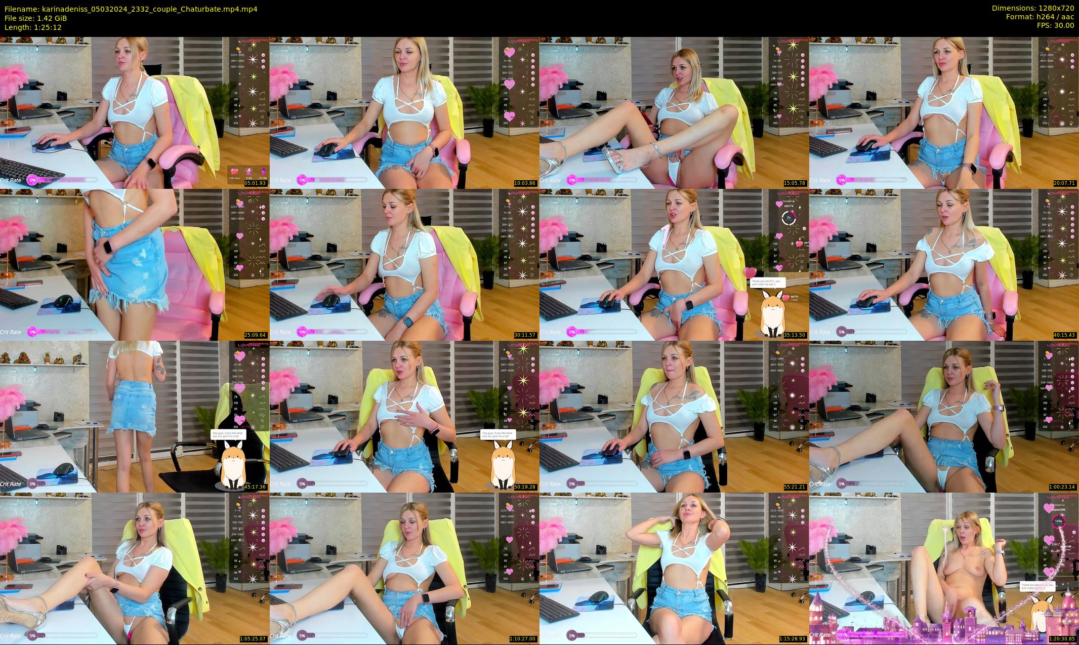 karinadeniss — 86 minute Chaturbate couple cam show recording, 720p, Mar 5, 2024