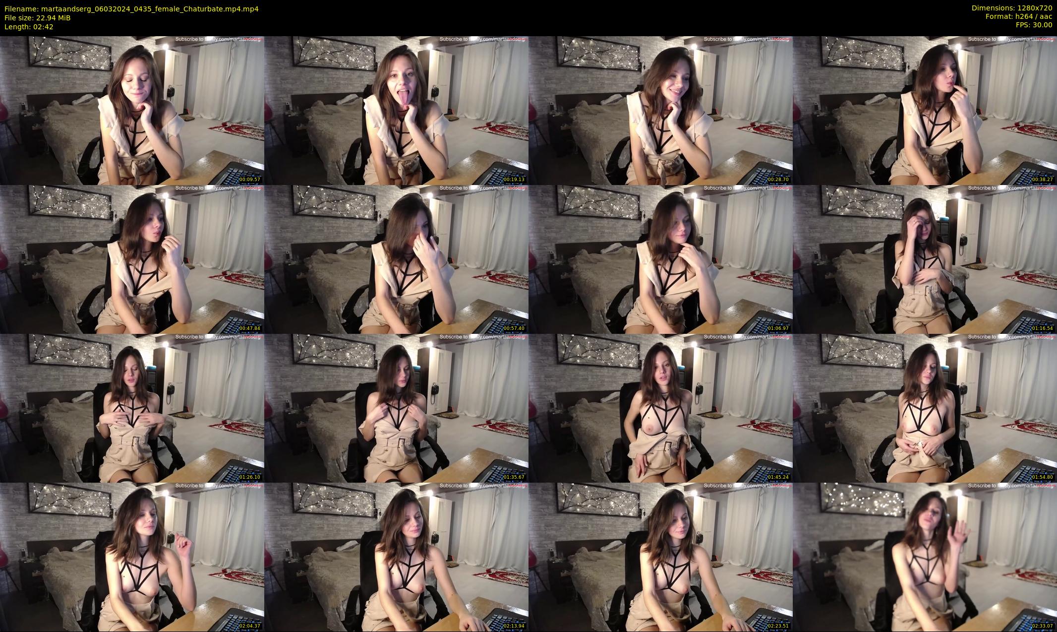 martaandserg — 3 minute Chaturbate female cam show recording, 720p, Mar 6, 2024