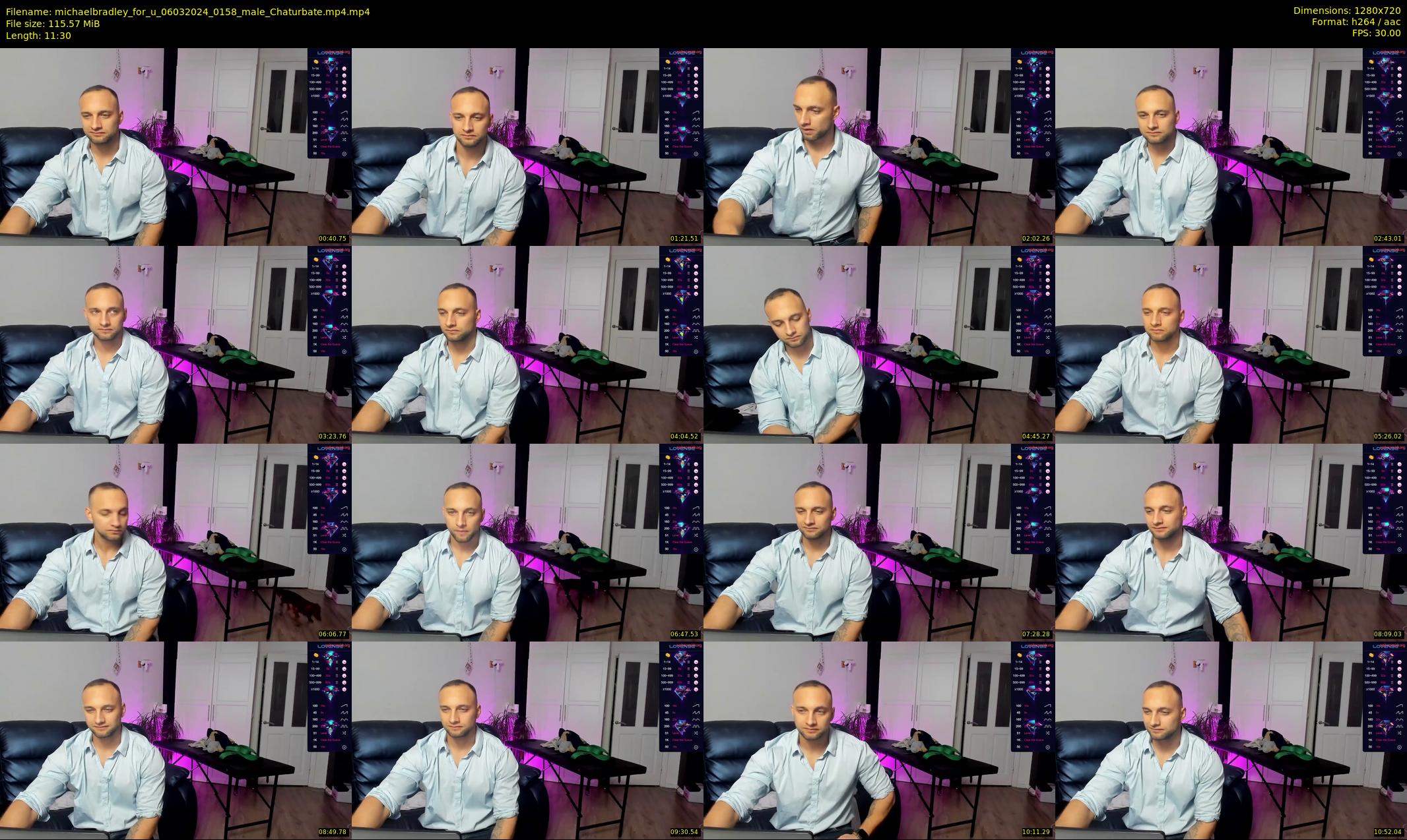 michaelbradley_for_u — 12 minute Chaturbate male cam show recording, 720p, Mar 6, 2024