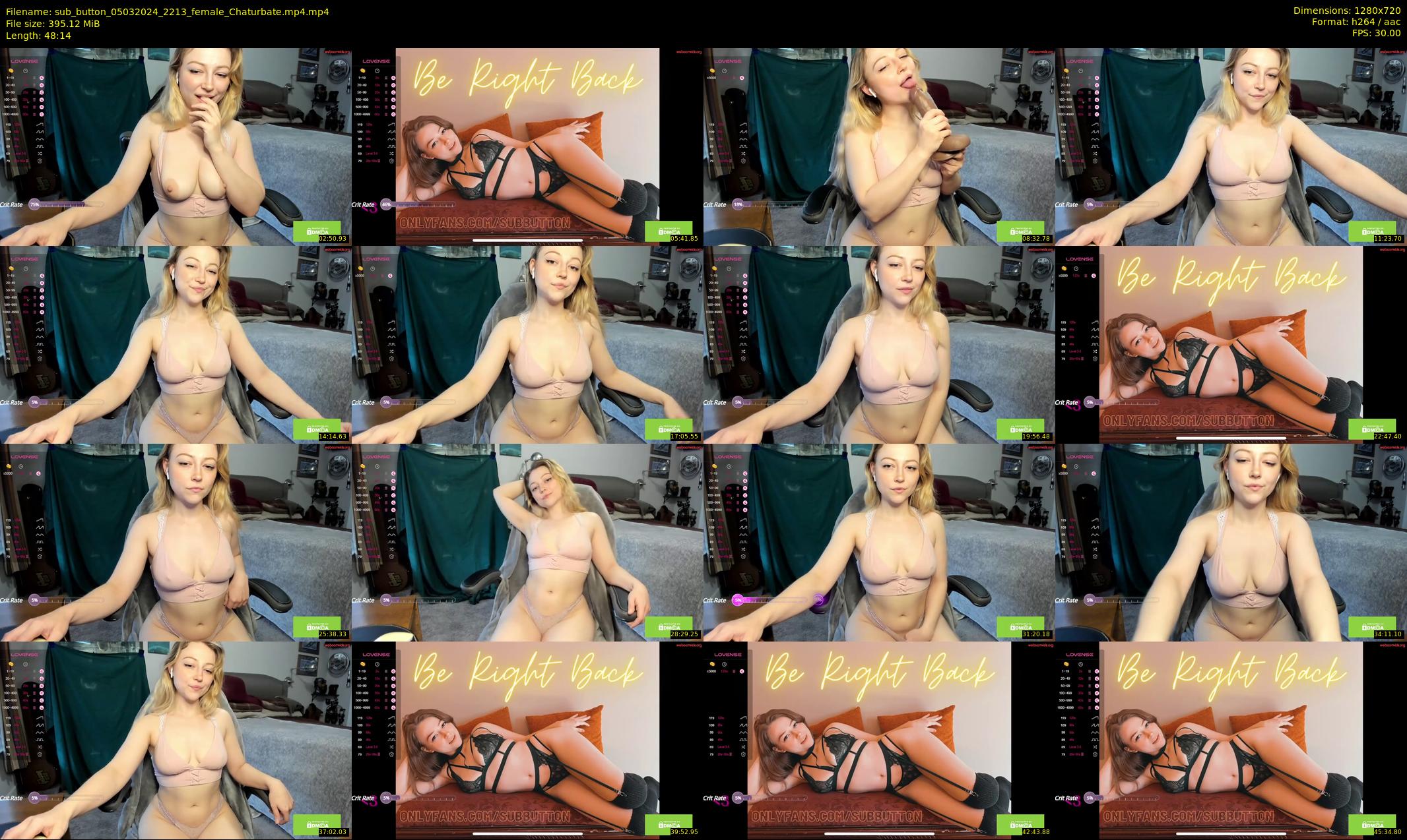 sub_button — 49 minute Chaturbate female cam show recording, 720p, Mar 5, 2024