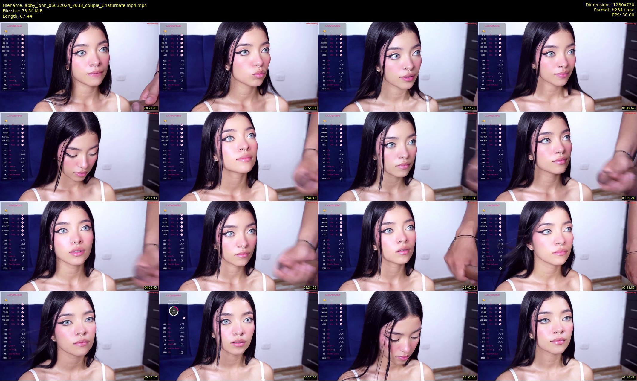 abby_john — 8 minute Chaturbate couple cam show recording, 720p, Mar 6, 2024