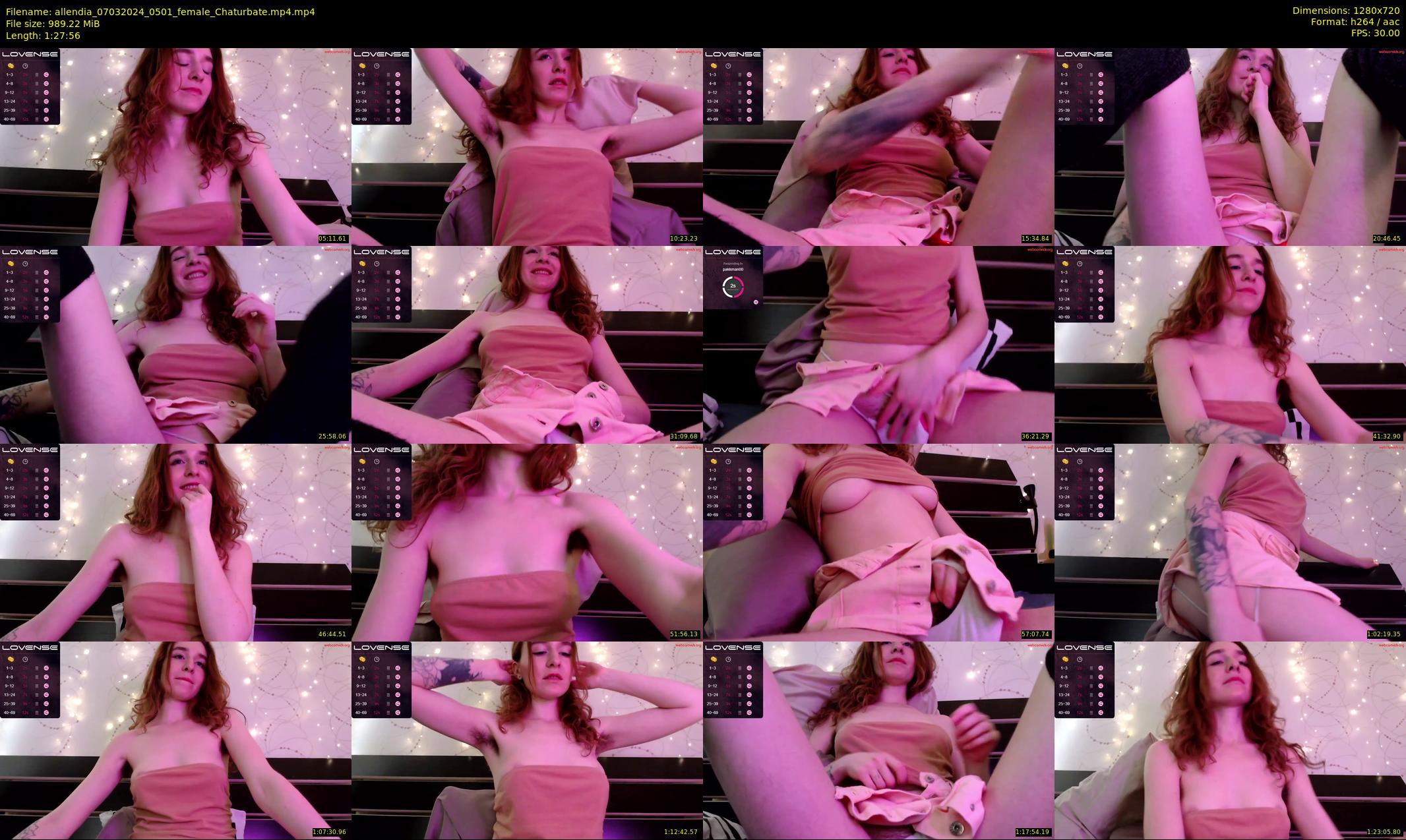 allendia — 88 minute Chaturbate female cam show recording, 720p, Mar 7, 2024
