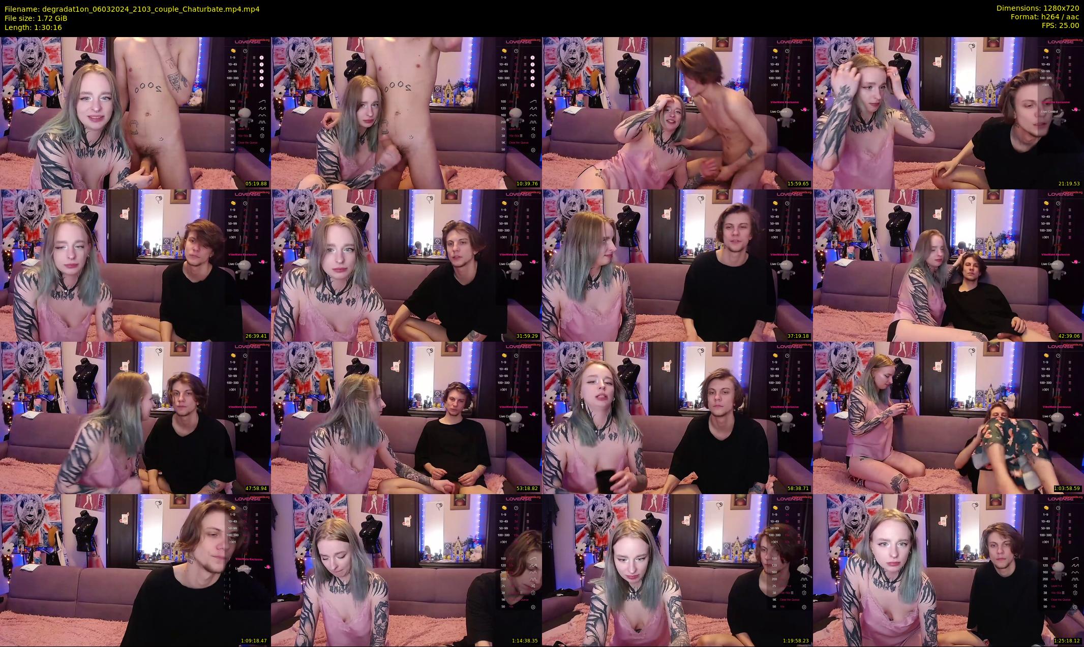 degradat1on — 91 minute Chaturbate couple cam show recording, 720p, Mar 6, 2024