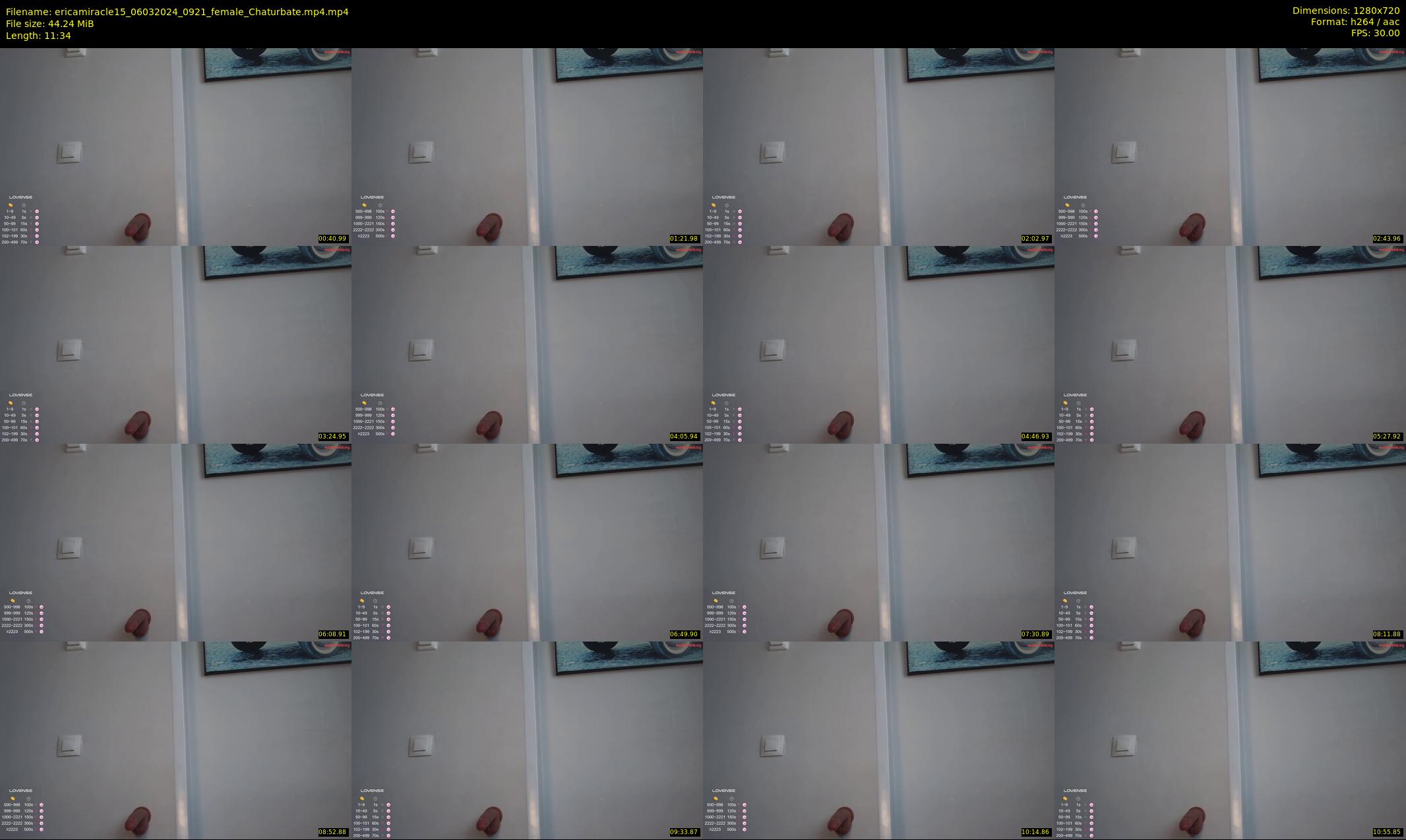 ericamiracle15 — 12 minute Chaturbate female cam show recording, 720p, Mar 6, 2024