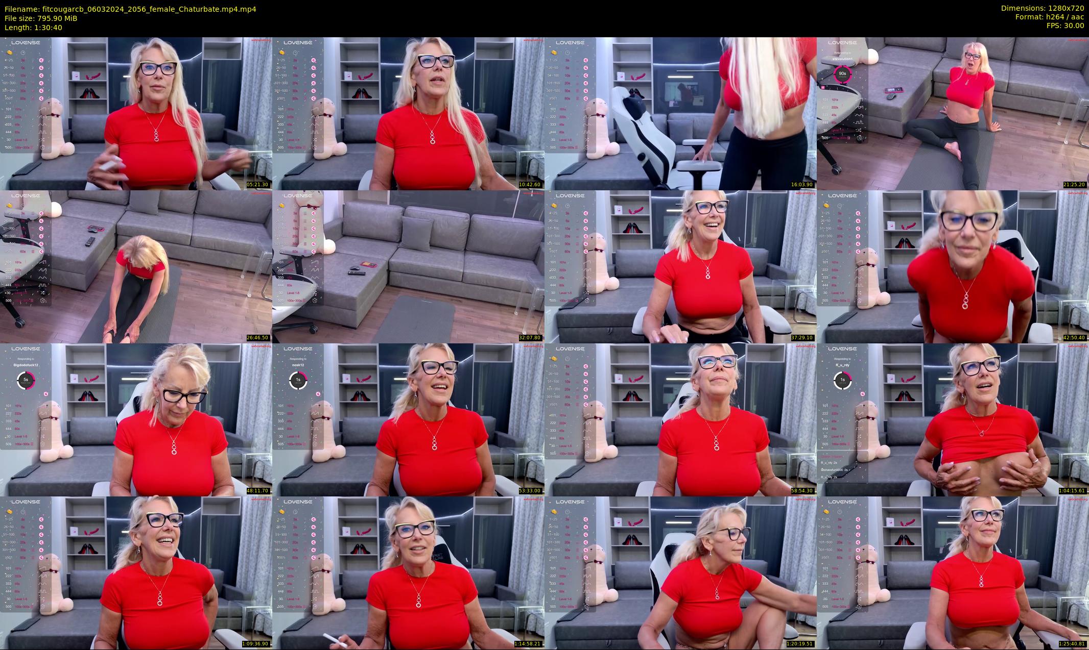 fitcougarcb — 91 minute Chaturbate female cam show recording, 720p, Mar 6, 2024